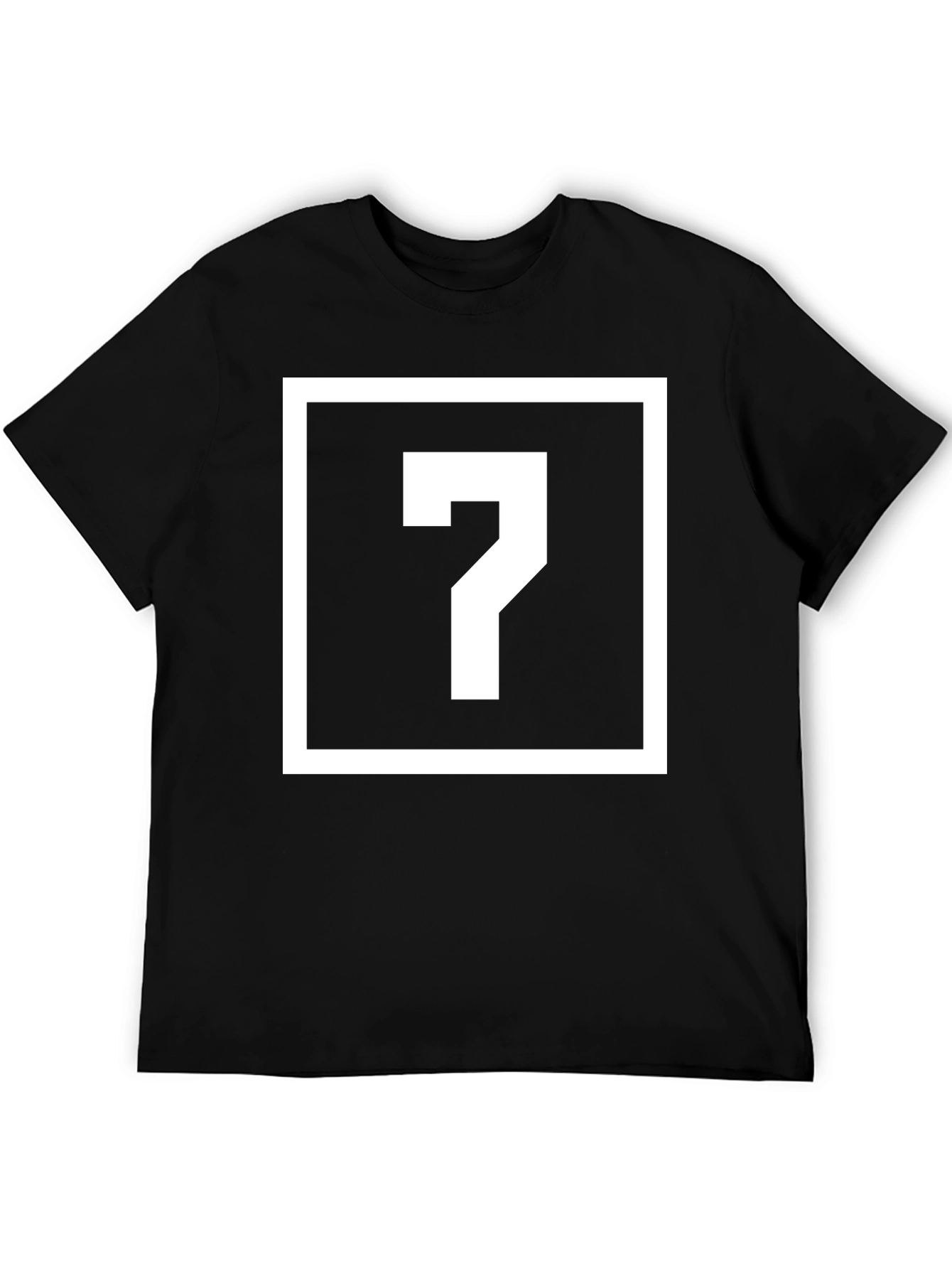 Black Mystery Question Mark Graphic Tee - Black view 5