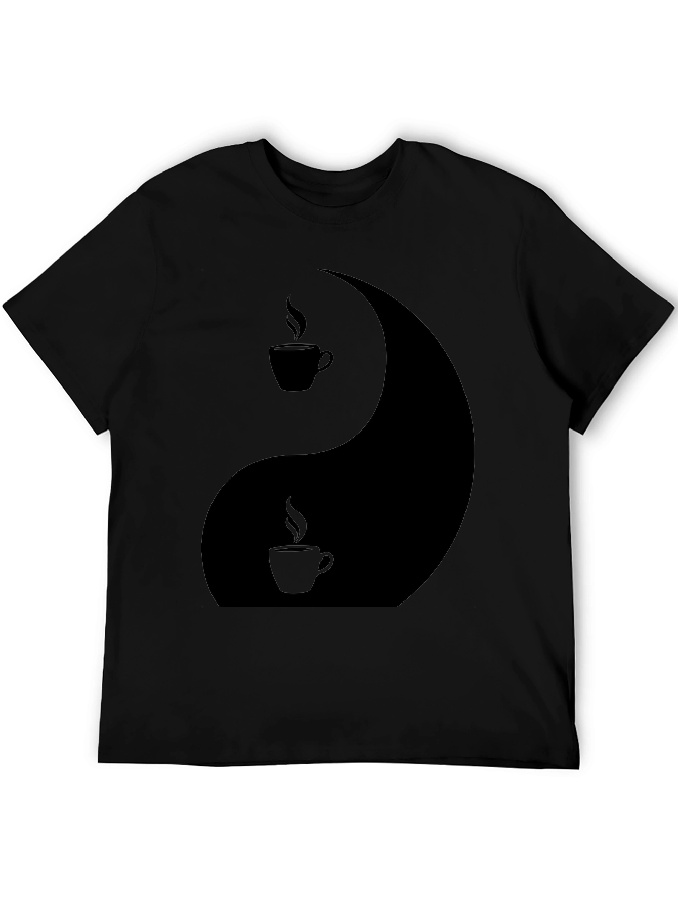 Black Yin Yang Coffee T-Shirt - Balance Your Brew view 5