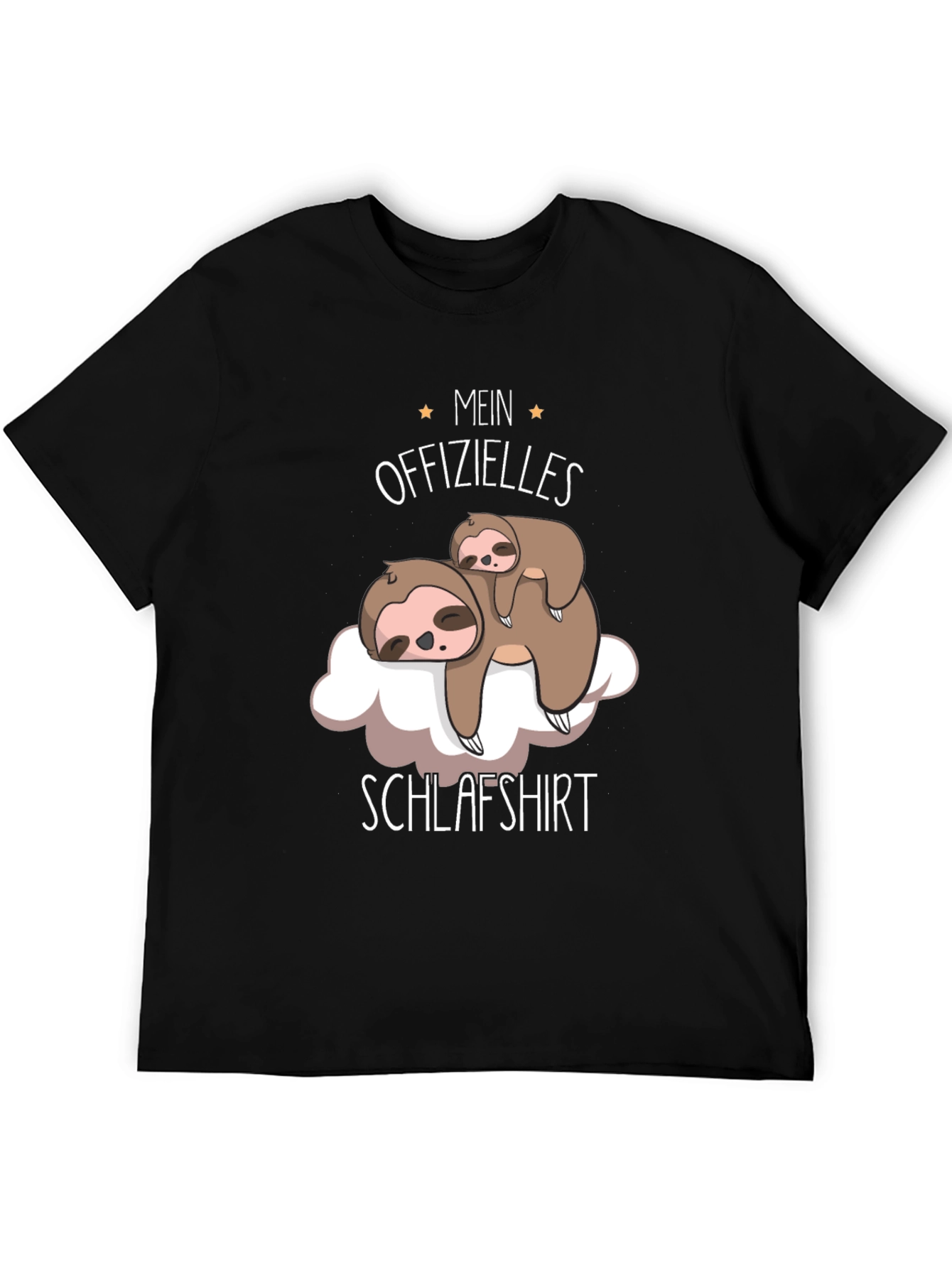 Black Funny Sloth Sleeping Shirt - Mein Offizielles Schlafshirt view 5