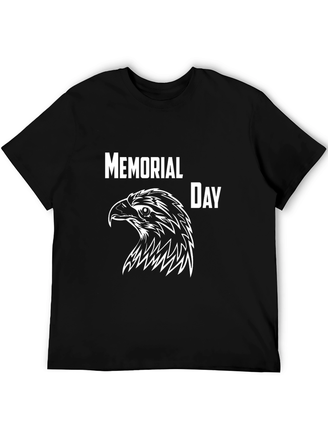 Black Memorial Day Eagle Graphic Black T-Shirt view 5