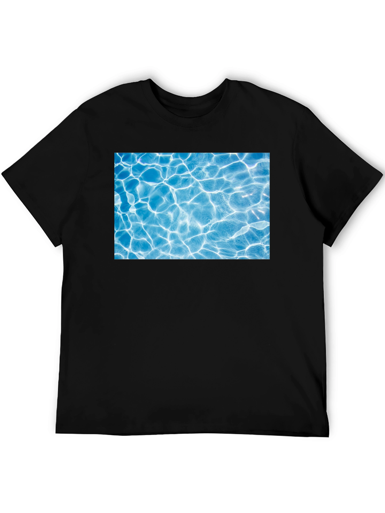 Black Pool Water Graphic Black Tee view 5