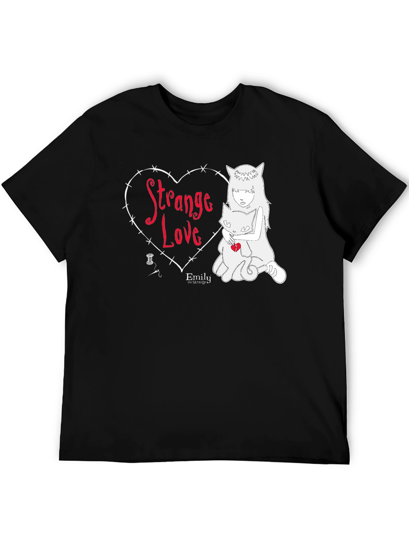 Black Strange Love Graphic Tee - Emily the Strange Style view 5