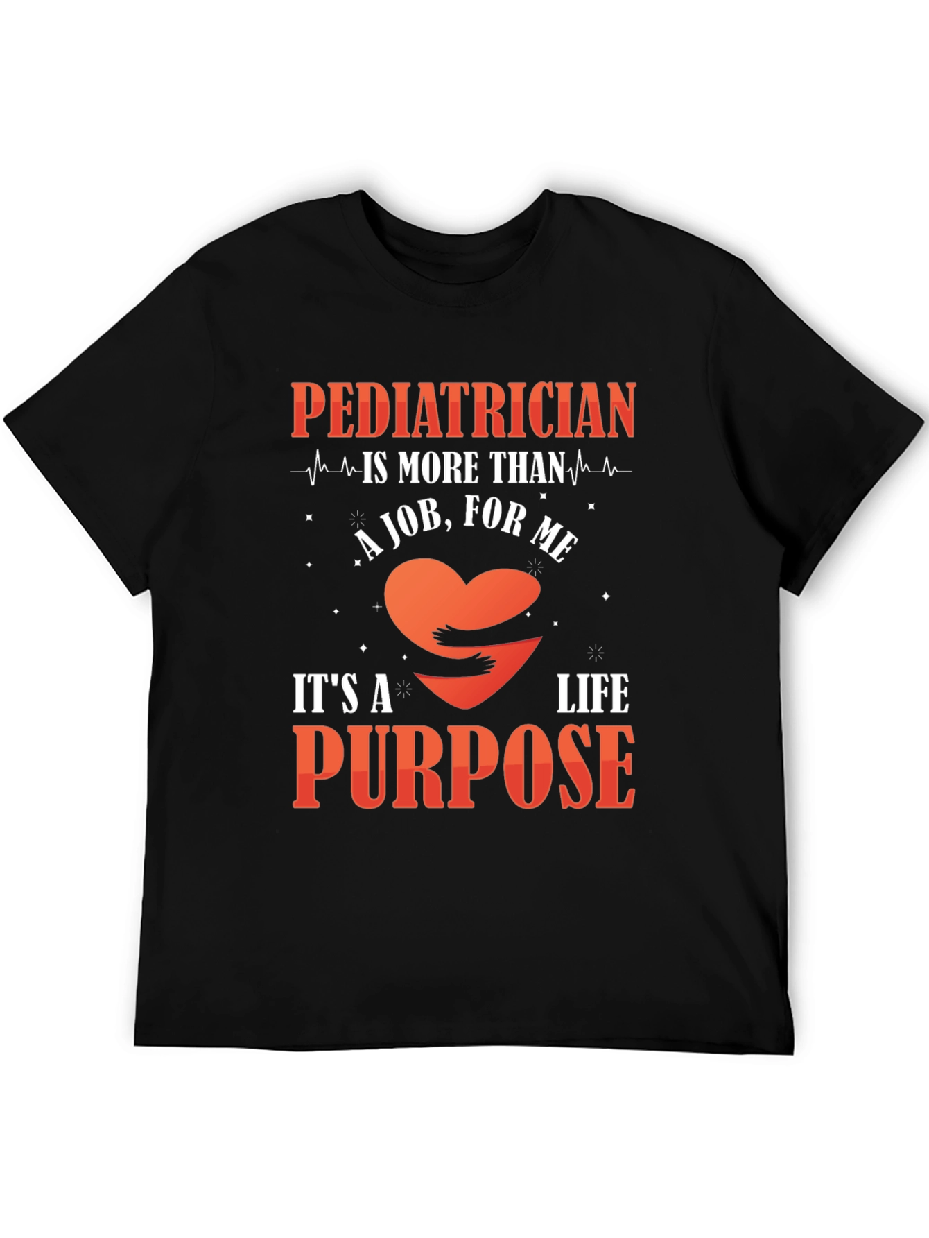 Black Pediatrician Life Purpose T-Shirt view 5