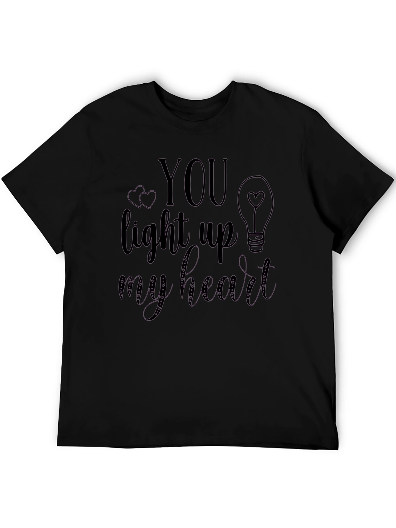 Black You Light Up My Heart Graphic Tee view 5