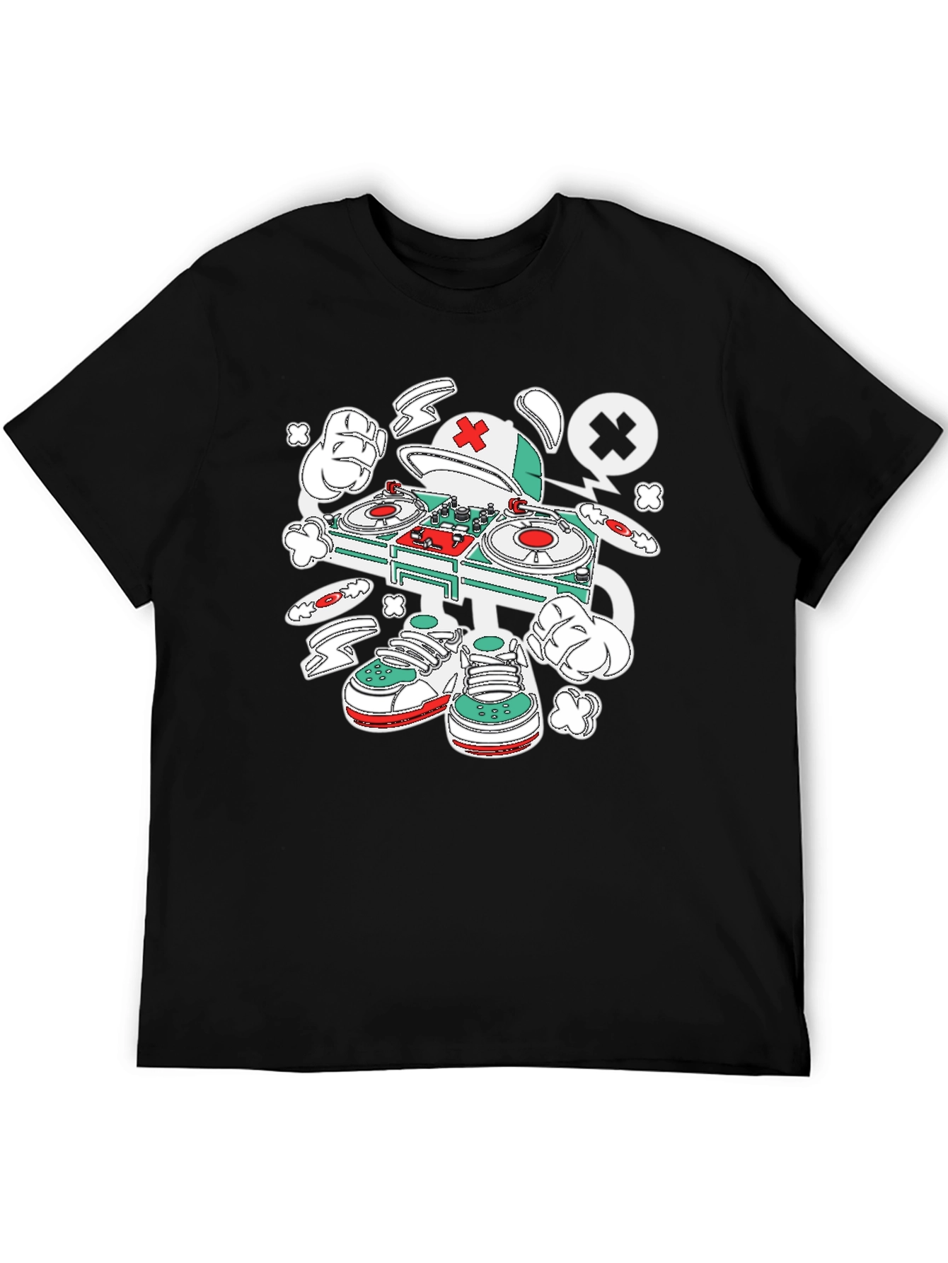 Black DJ Turntable Graphic Tee - Fresh Style view 5