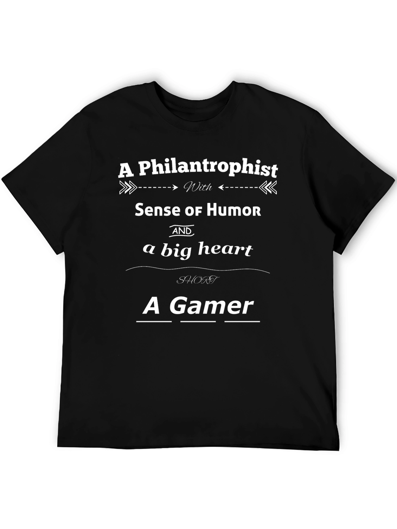 Black Philanthropist Gamer Graphic Tee - Soft Cotton Blend view 5