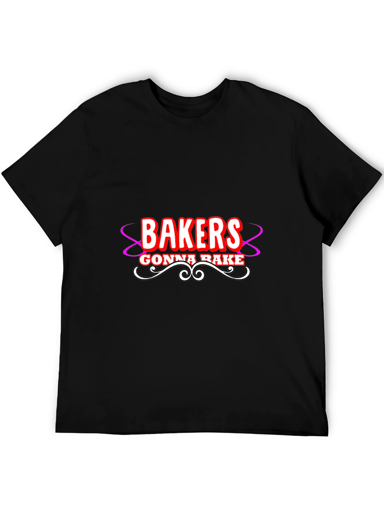 Black Bakers Gonna Bake Graphic T-Shirt - Black Cotton Tee view 5
