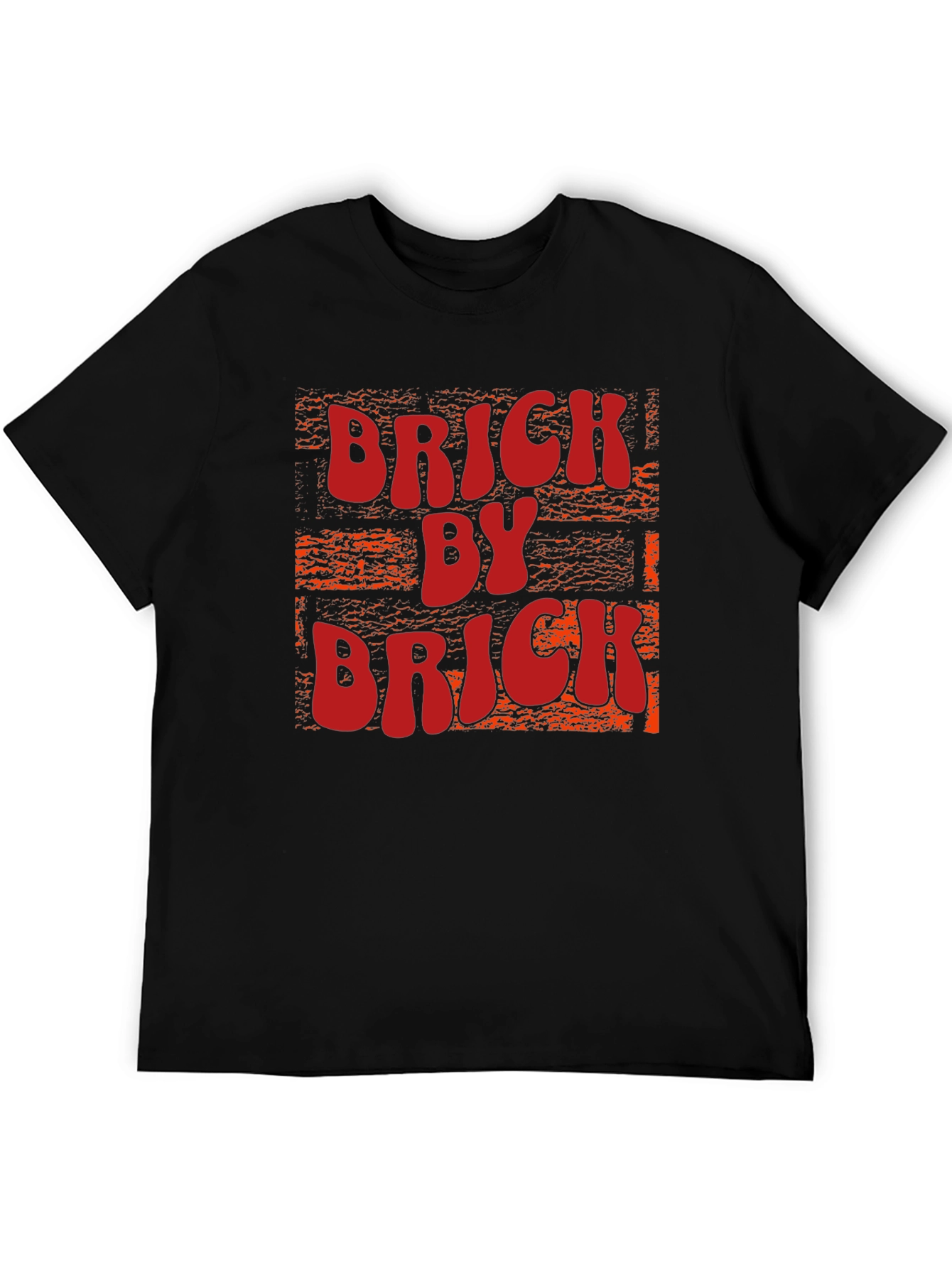 Black Brick By Brick Graphic Tee - Black view 5