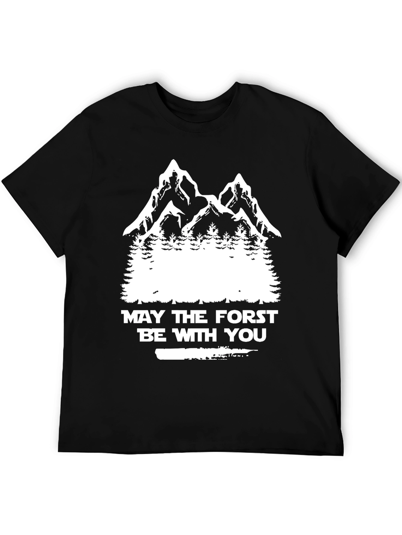 Black May the Forst Be With You T-Shirt view 5