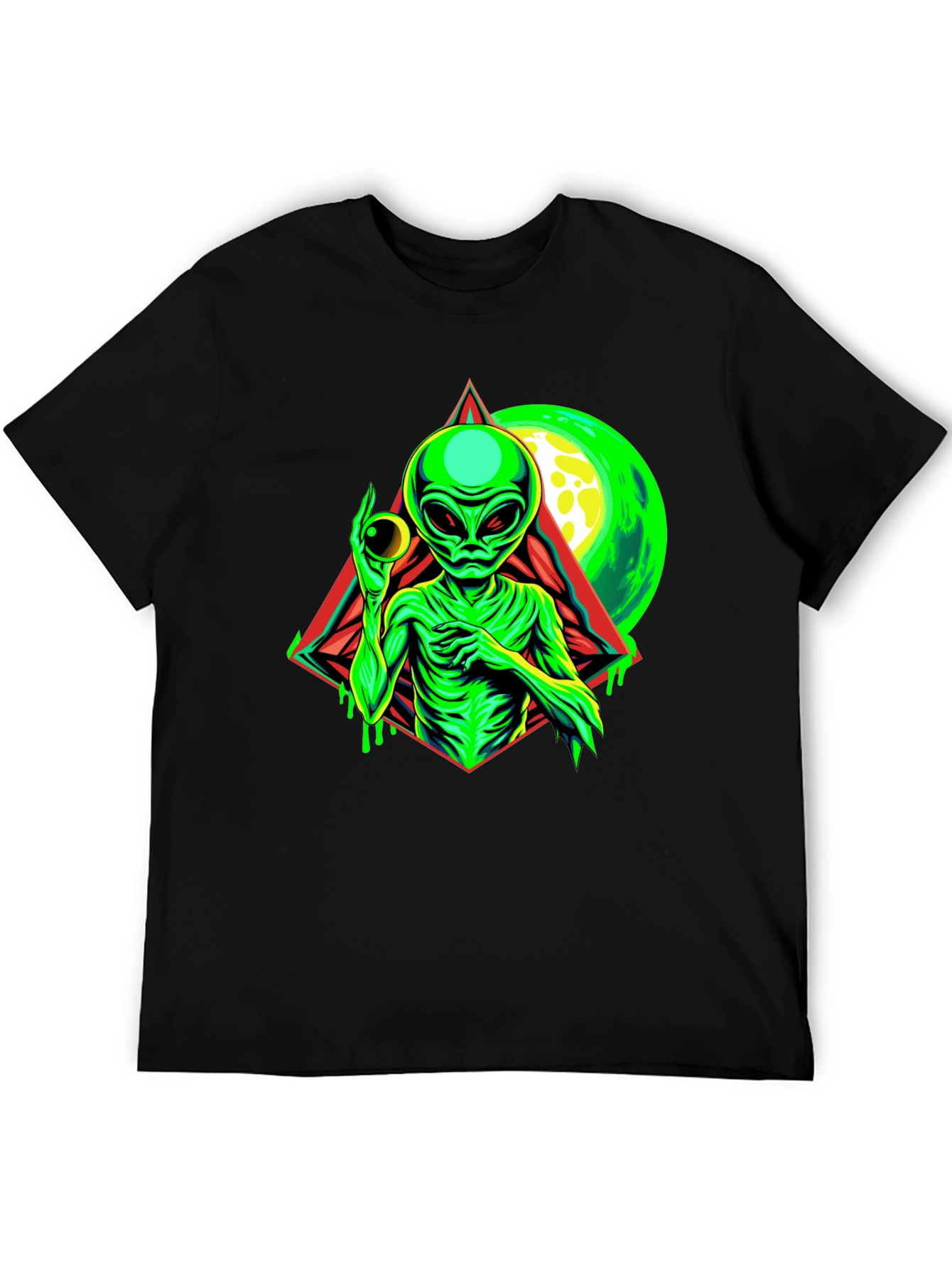Black Alien Graphic Tee - Sci-Fi T-Shirt view 5