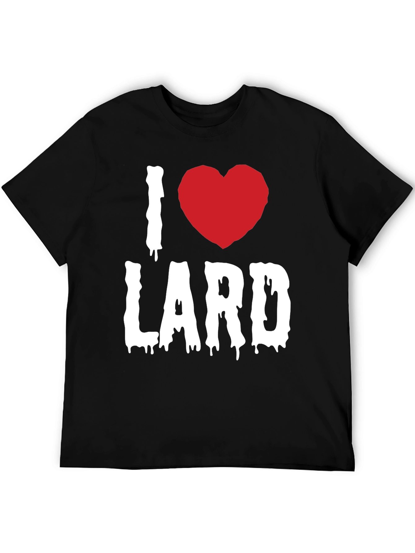 Black I Love Lard Graphic Tee - Black view 5