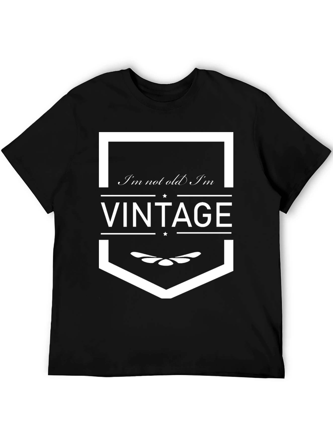 Black I'm Not Old I'm Vintage Graphic T-Shirt view 5