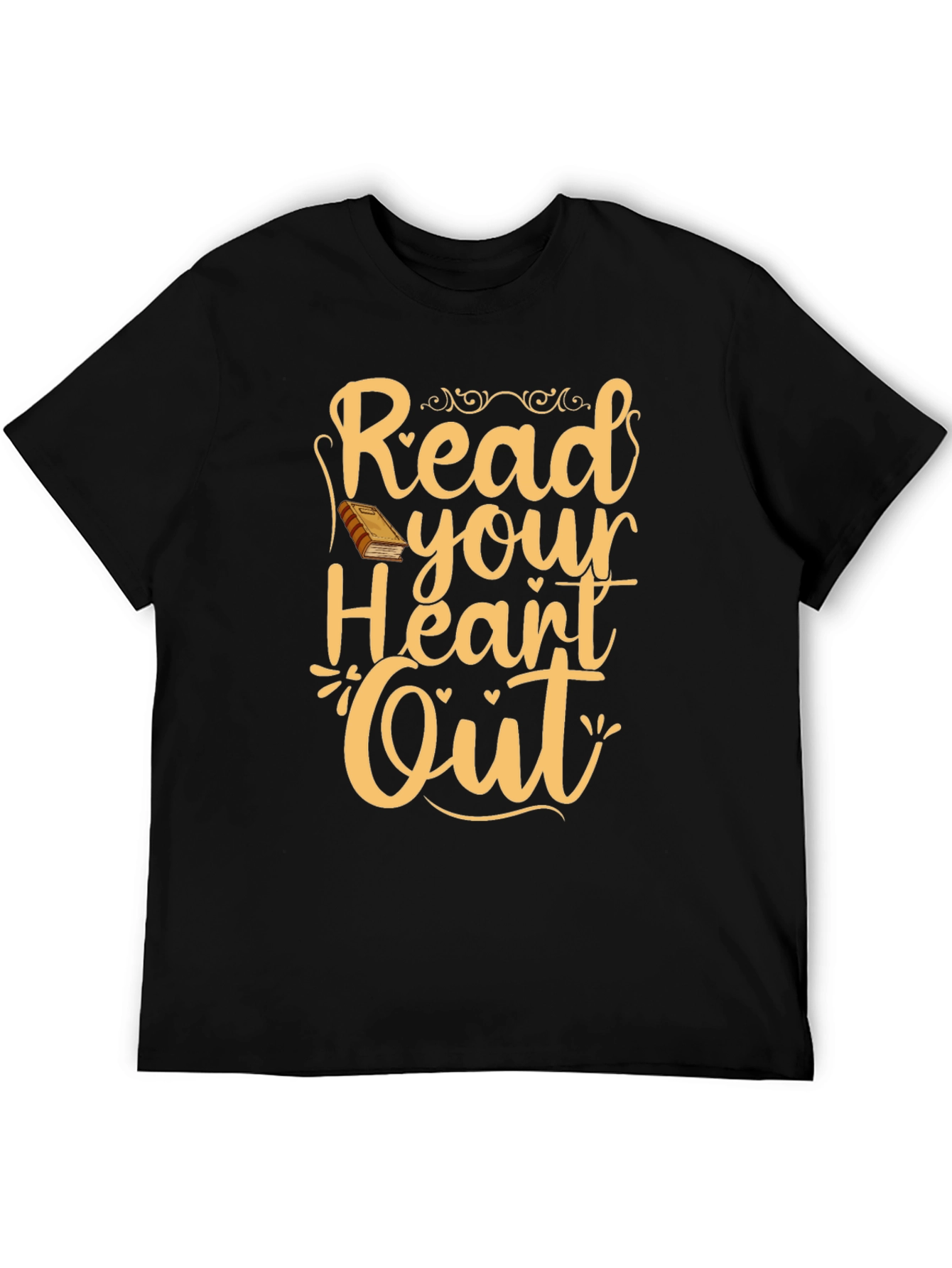 Black Read Your Heart Out T-Shirt - Book Lover Tee view 5