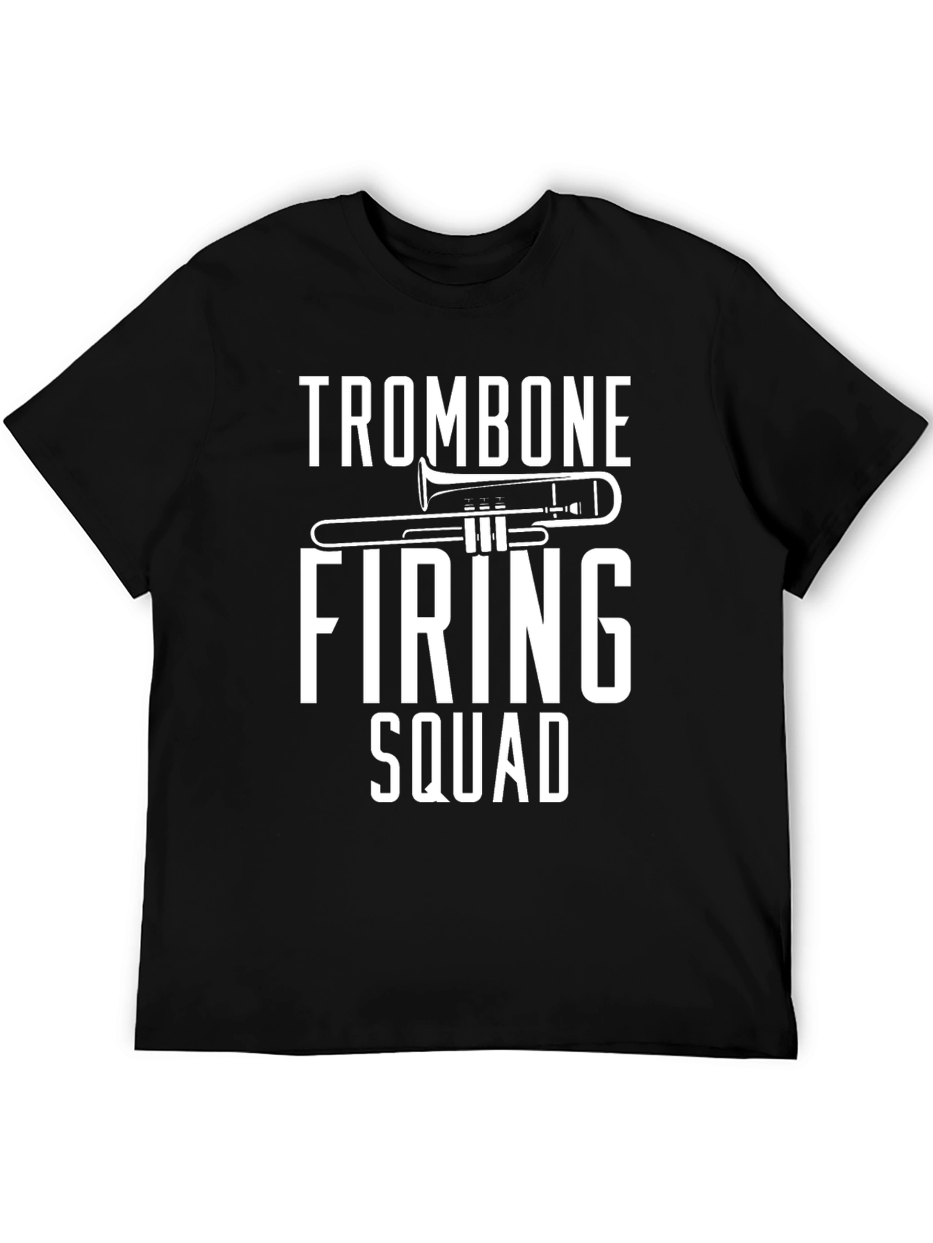 Black Trombone Firing Squad Graphic Tee - Band Musician T-Shirt view 5