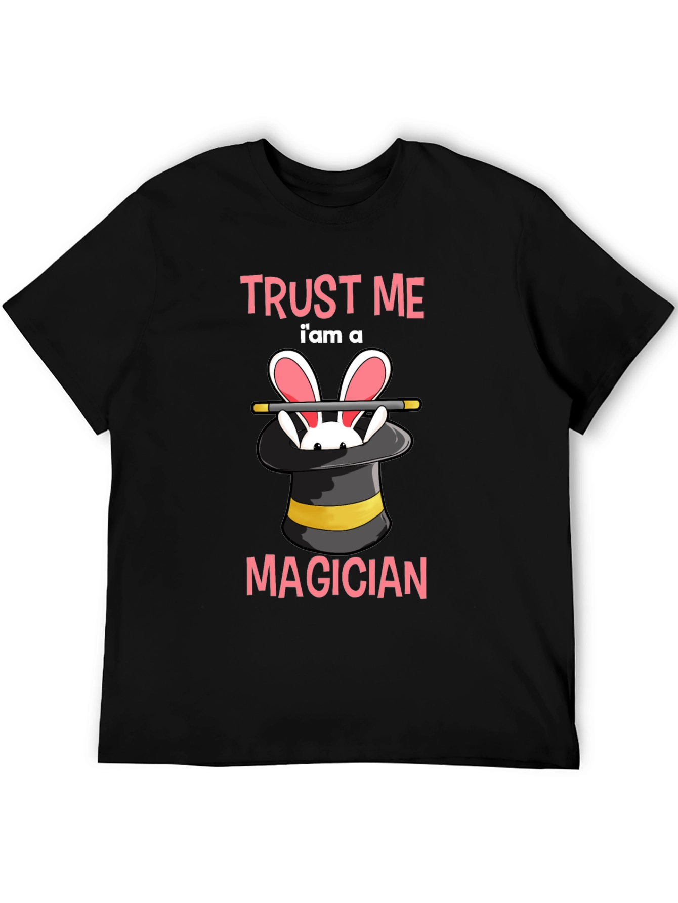 Black Trust Me I'm A Magician T-Shirt view 5