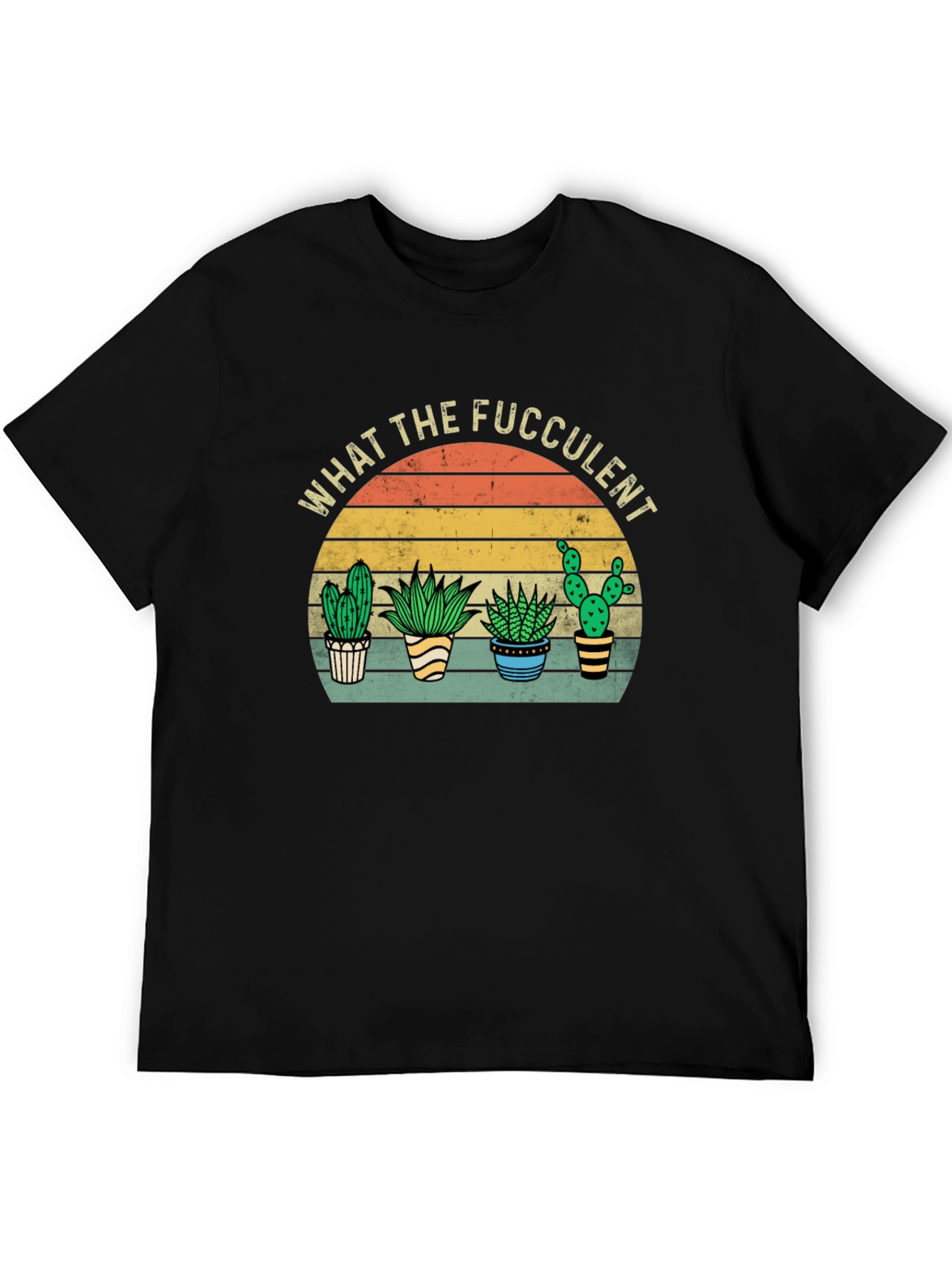 Black What the Fucculent T-Shirt view 5