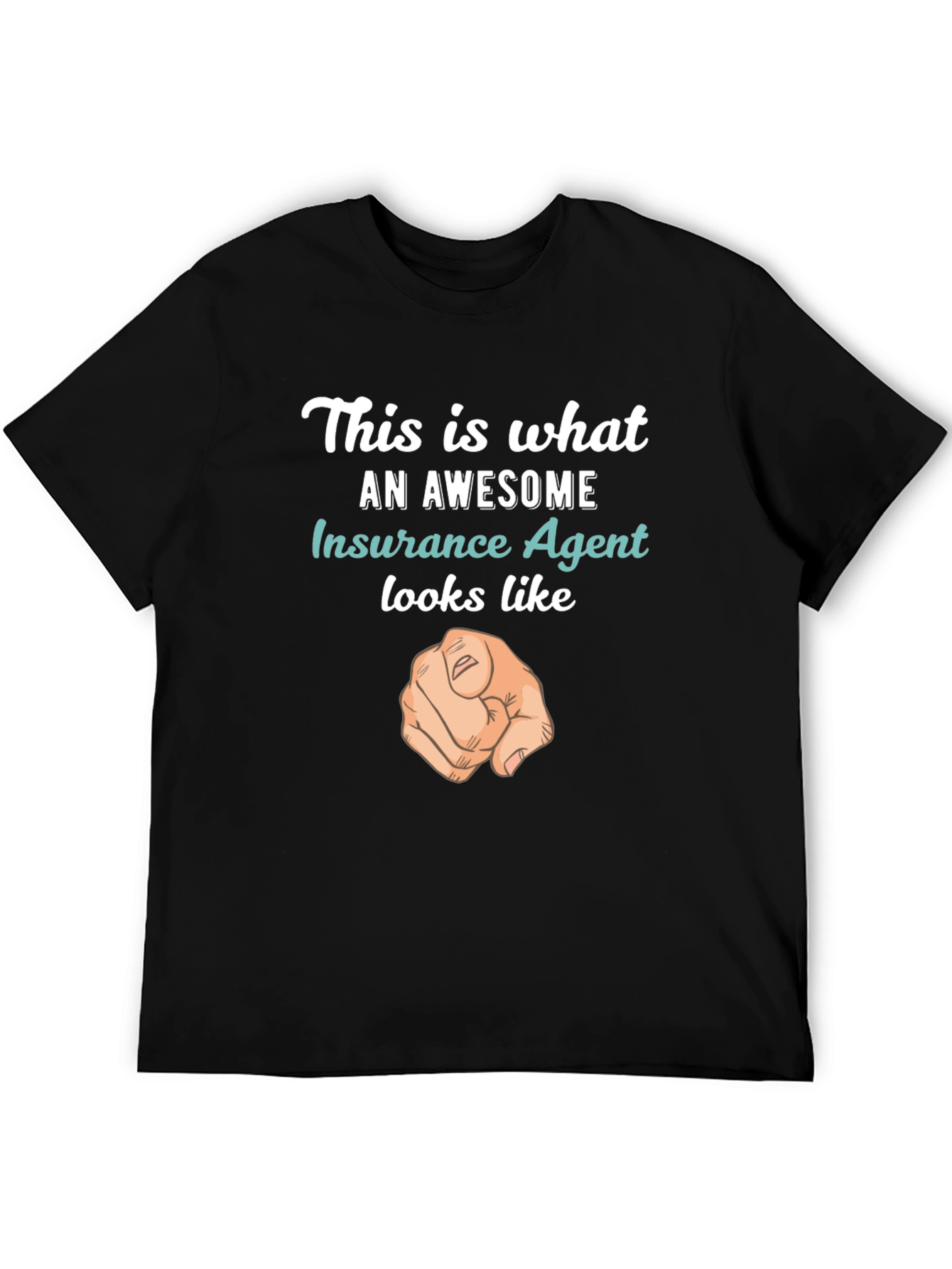 Black Awesome Insurance Agent T-Shirt, Novelty Tee view 5