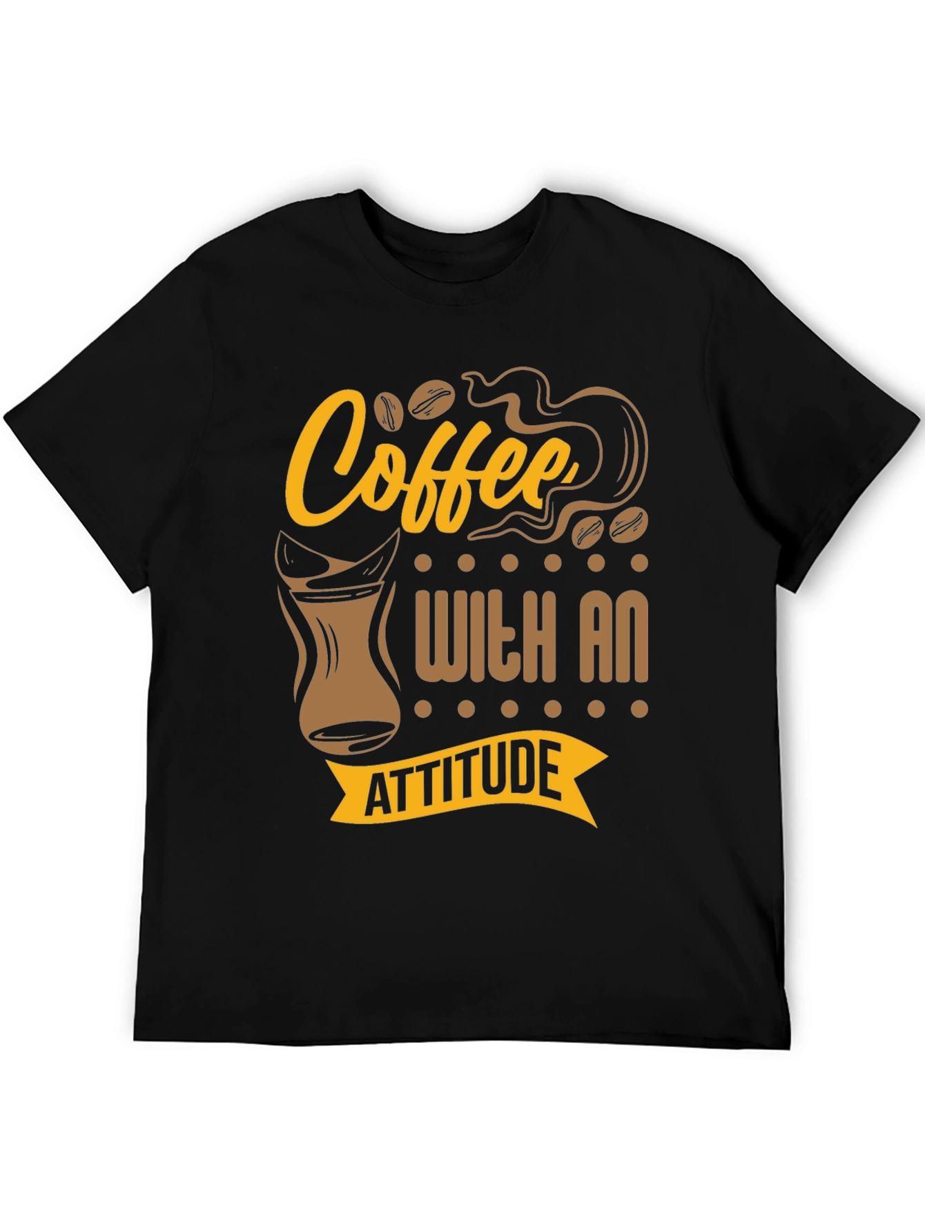 Black Coffee With An Attitude Graphic T-Shirt view 5