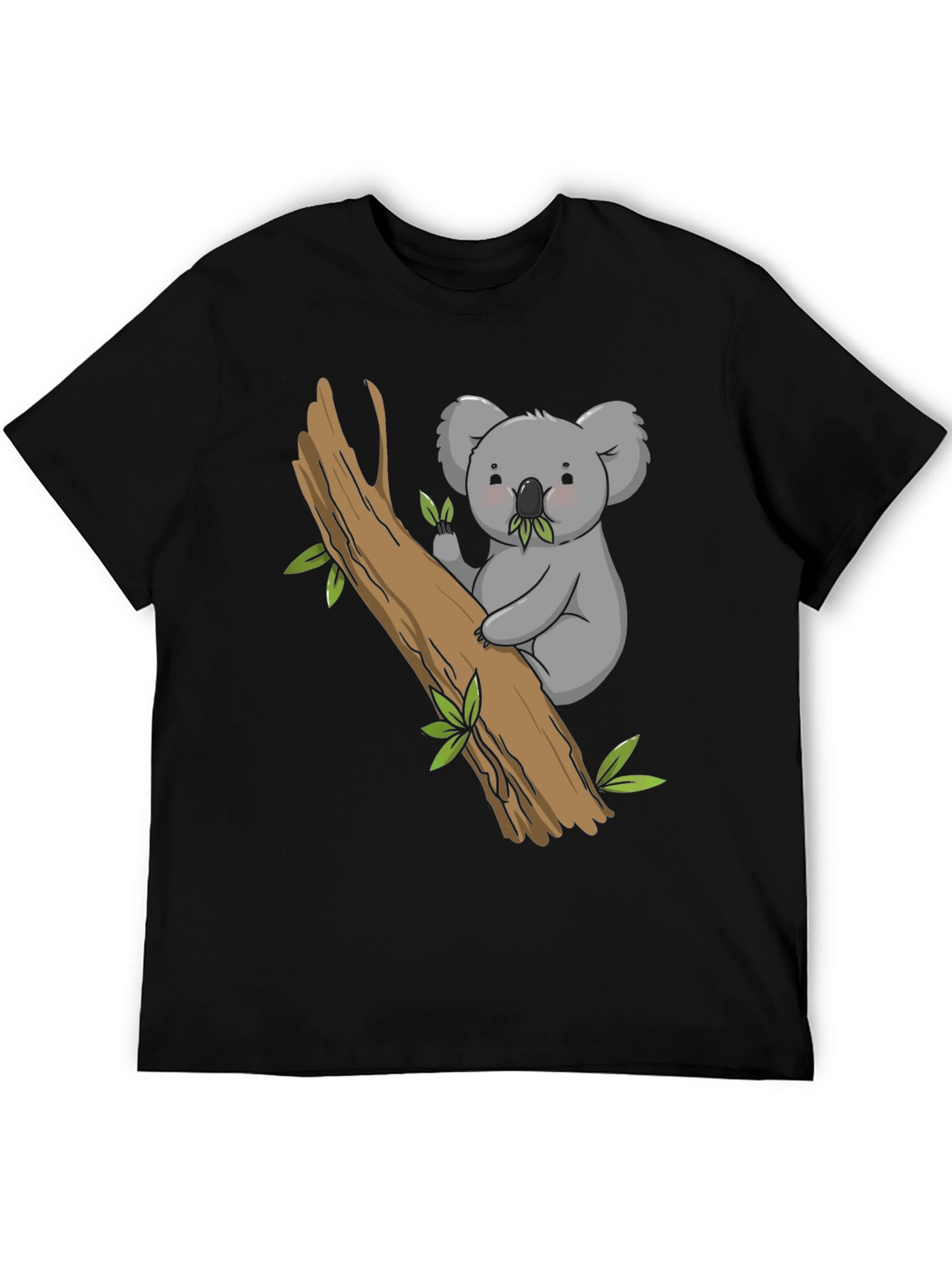 Black Cute Koala Bear Tree T-Shirt view 5