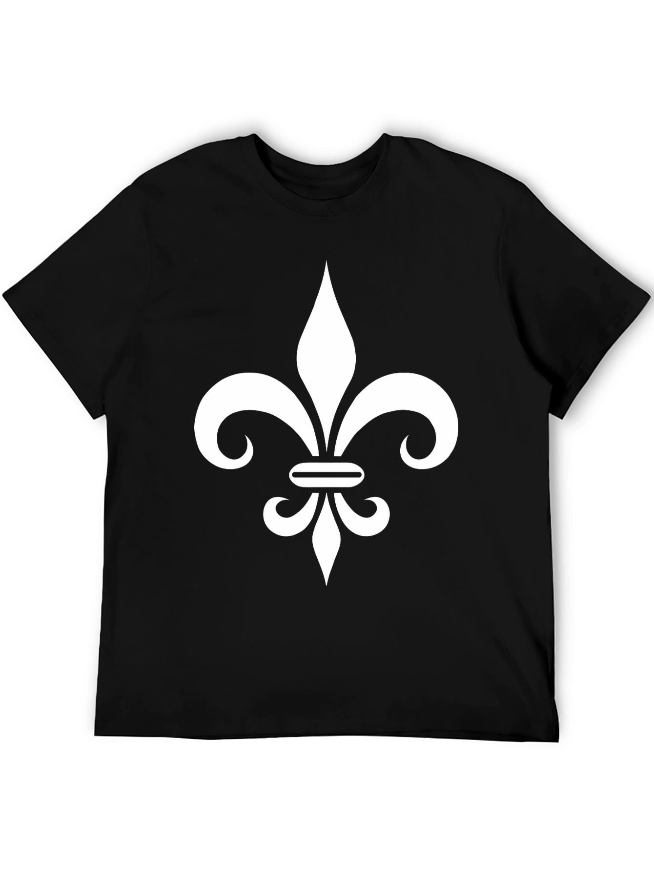 Black Fleur-de-lis Black T-Shirt view 5