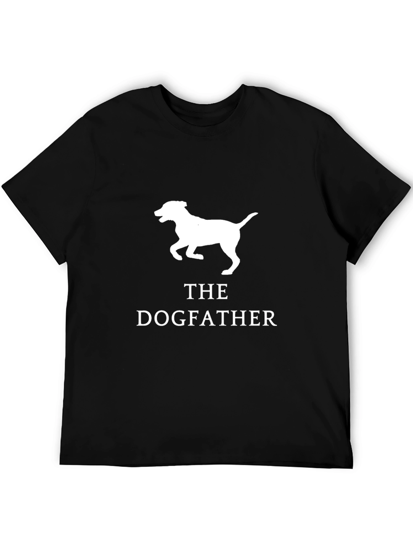 Black The Dogfather T-Shirt - Funny Dog Lover Tee view 5