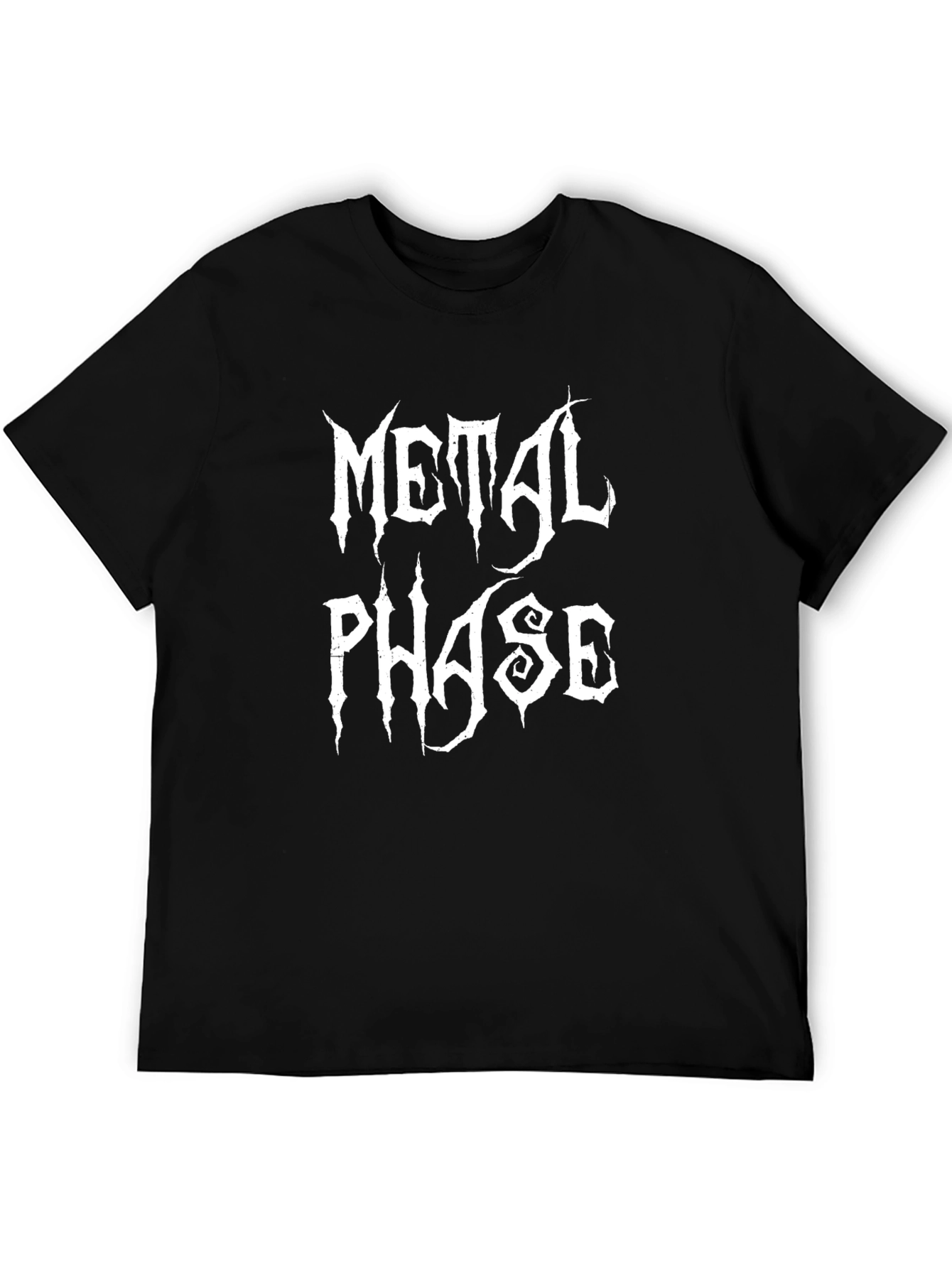 Black Metal Phase Black T-Shirt - Gothic Band Style view 5