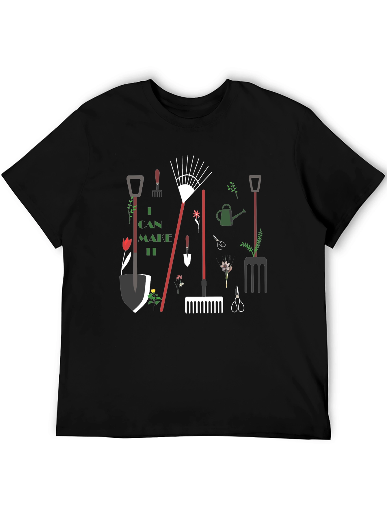 Black Gardening Tools Graphic Tee - I Can Make It! view 5