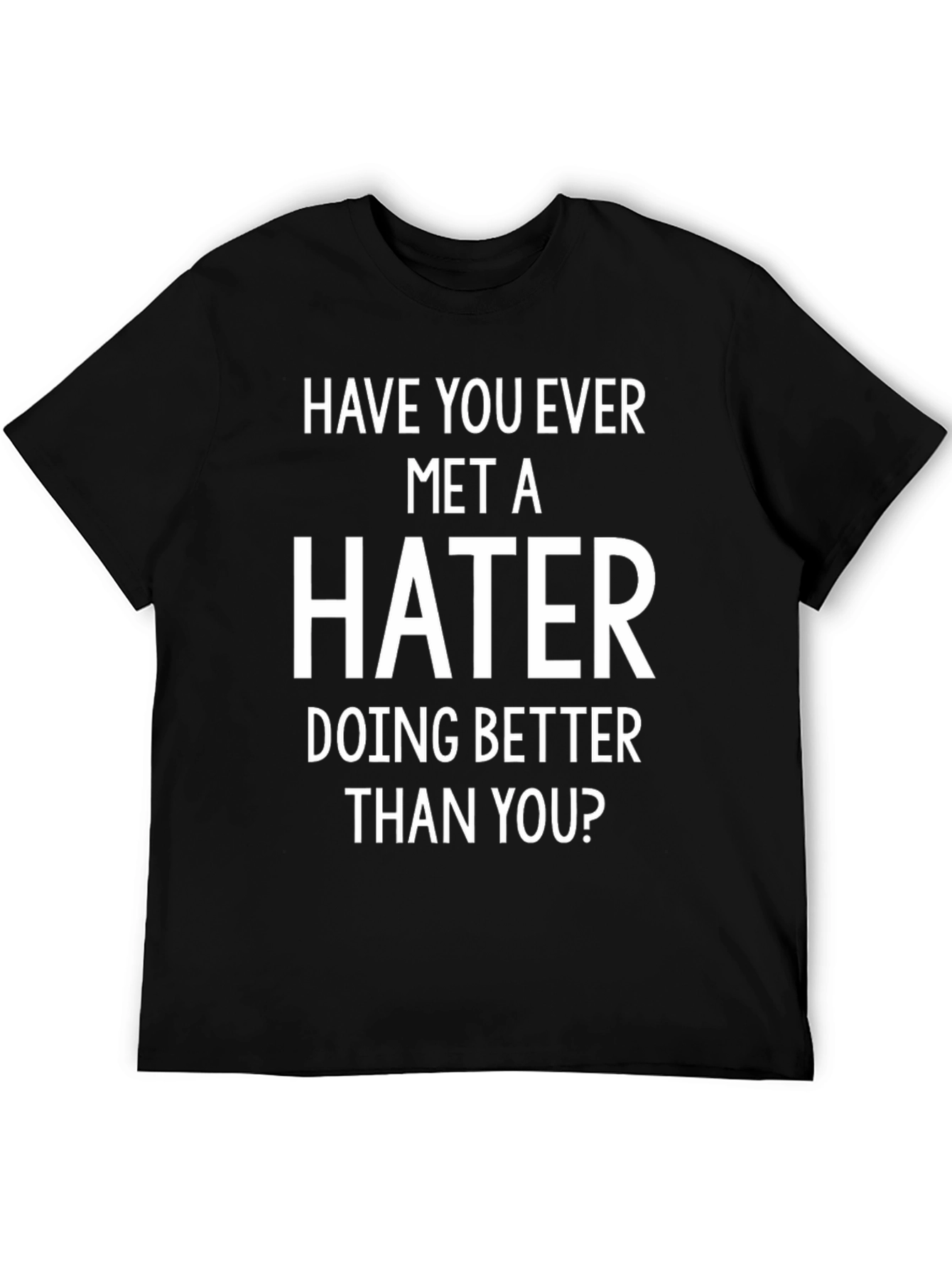 Black Hater Tee: Humorous Graphic T-Shirt for Men view 5