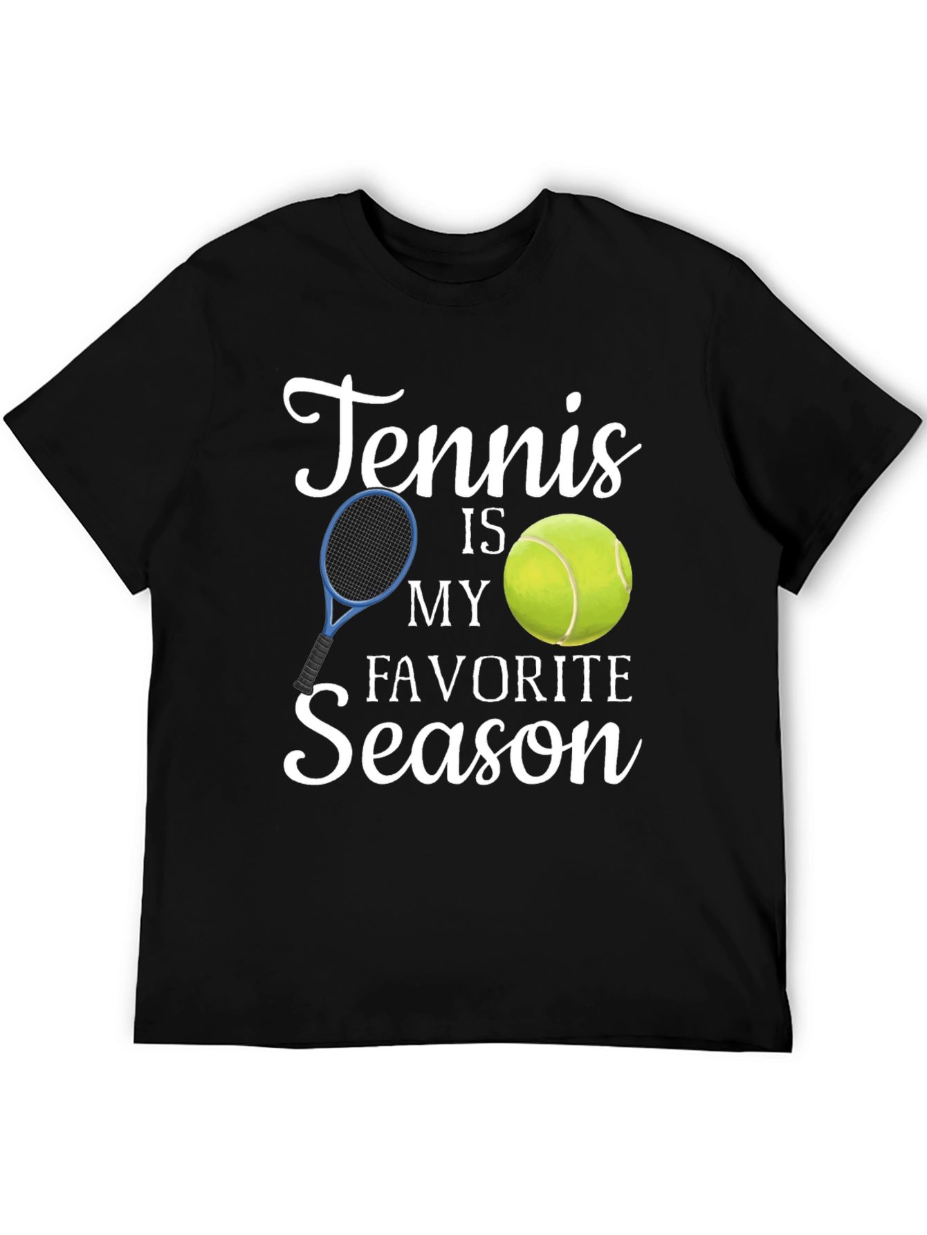 Black Tennis is My Favorite Season T-Shirt view 5