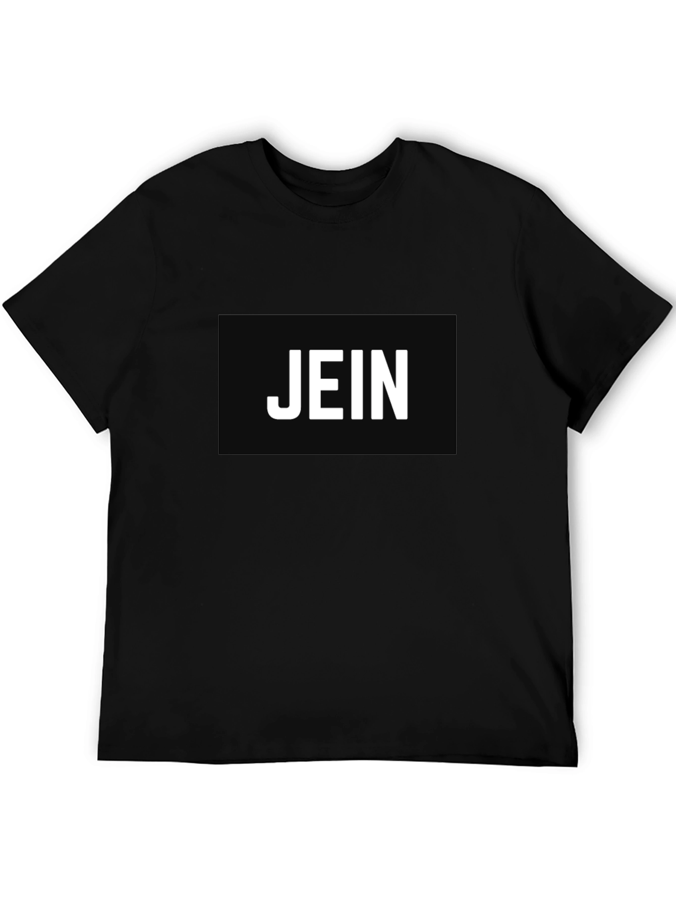 Black Black T-Shirt - 'JEIN' Graphic Print view 5