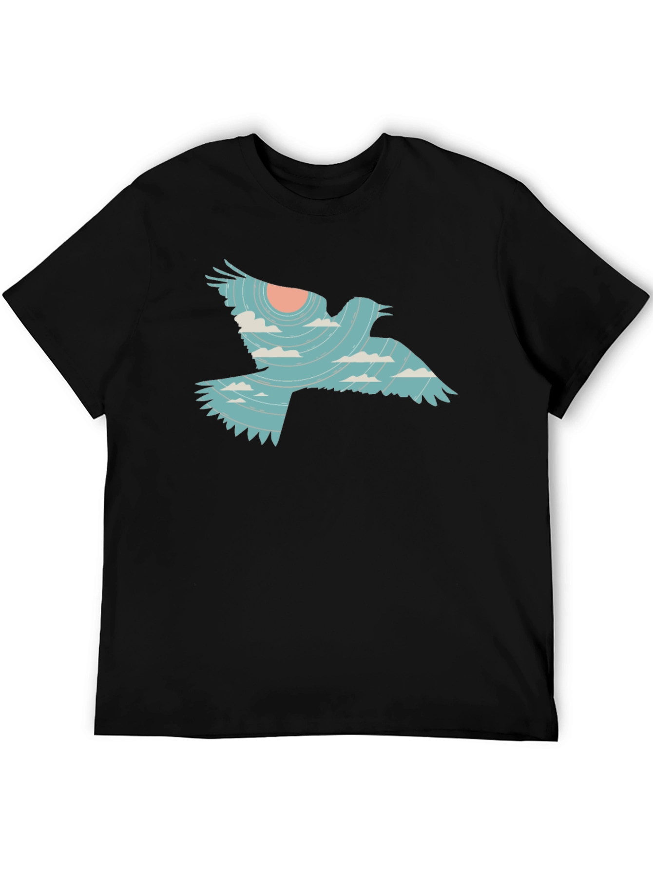 Black Sky Bird Graphic Tee - Unique Design view 5