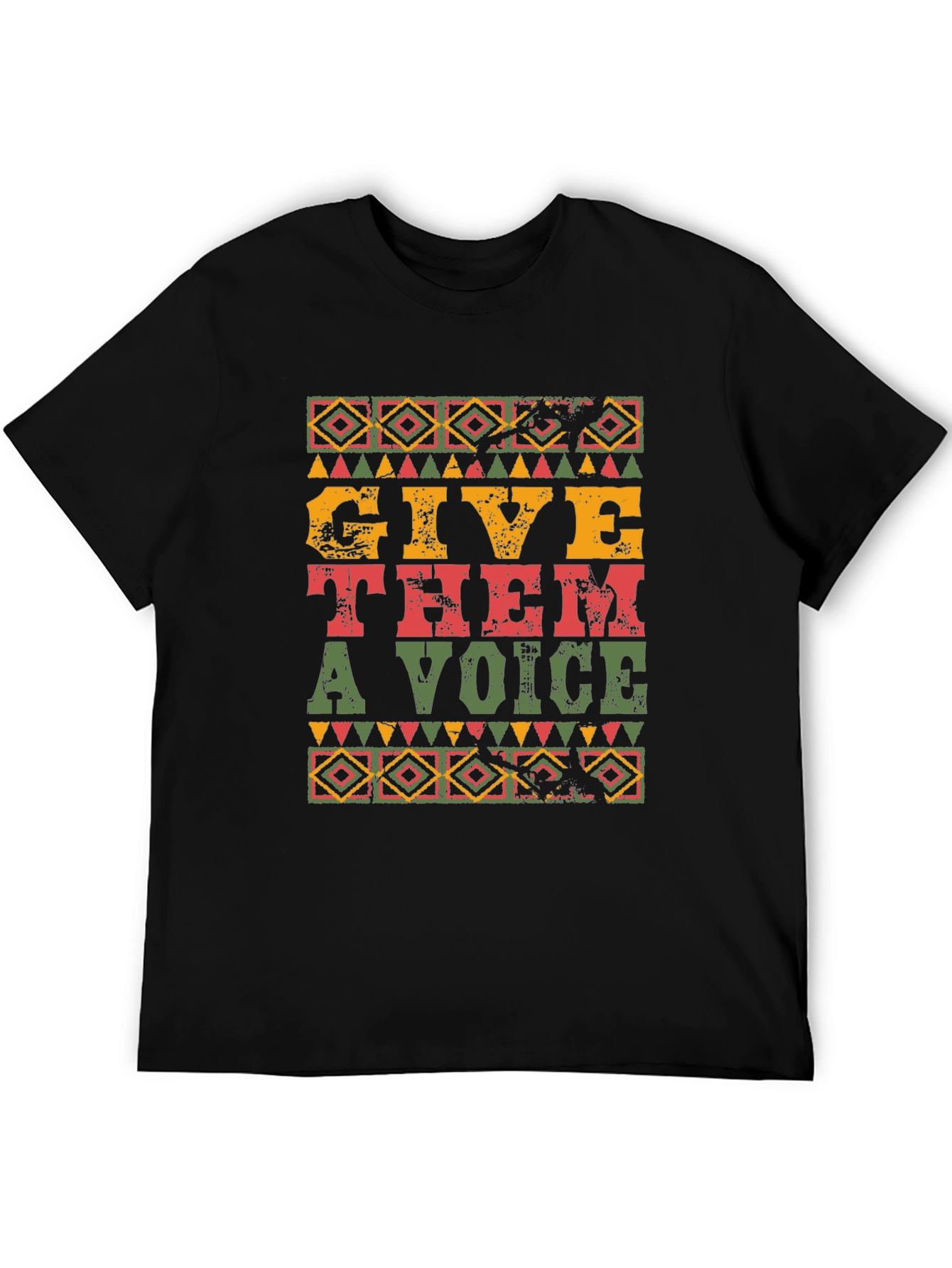 Black Give Them a Voice Black T-Shirt view 5