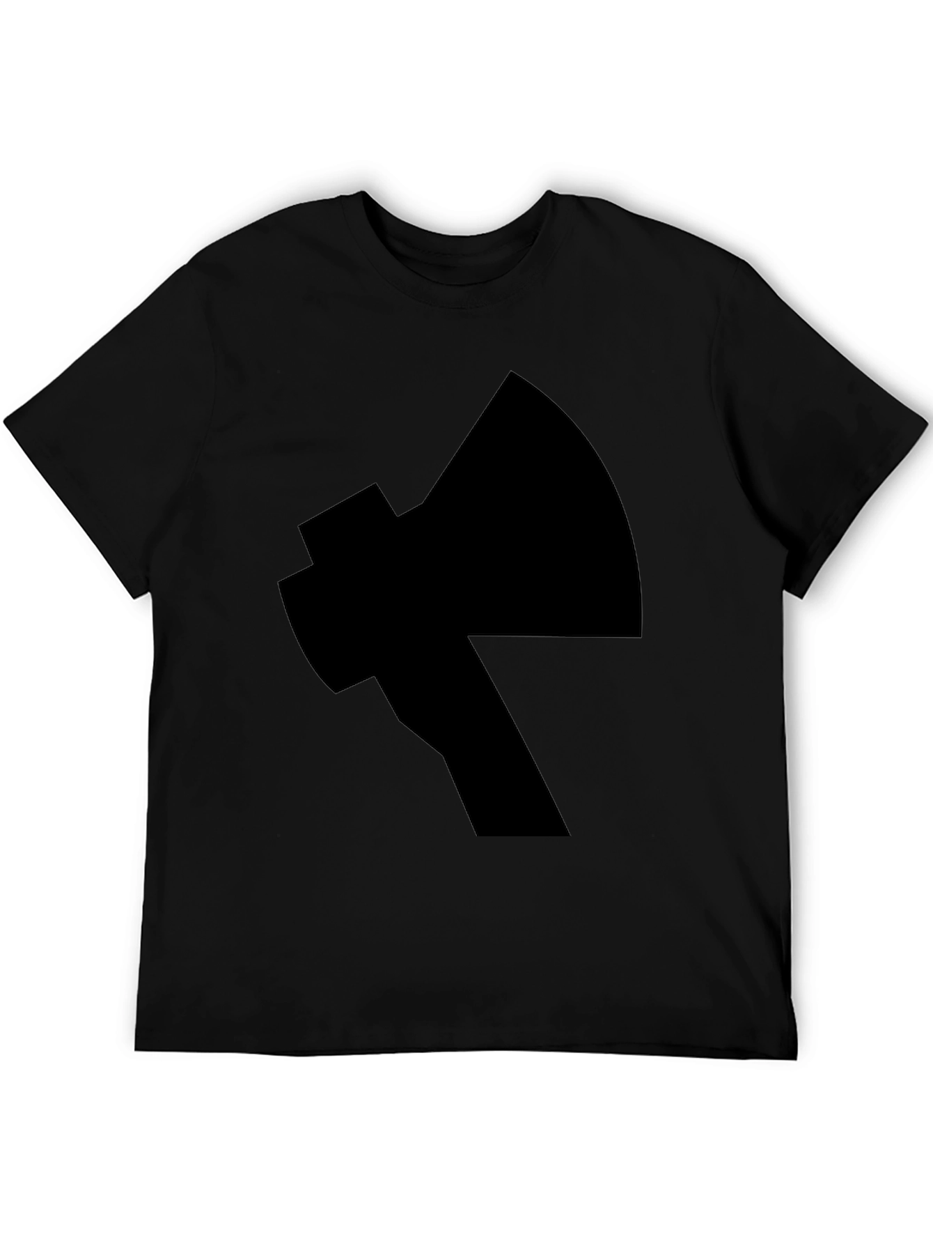 Black Axe Graphic Print Black T-Shirt view 5
