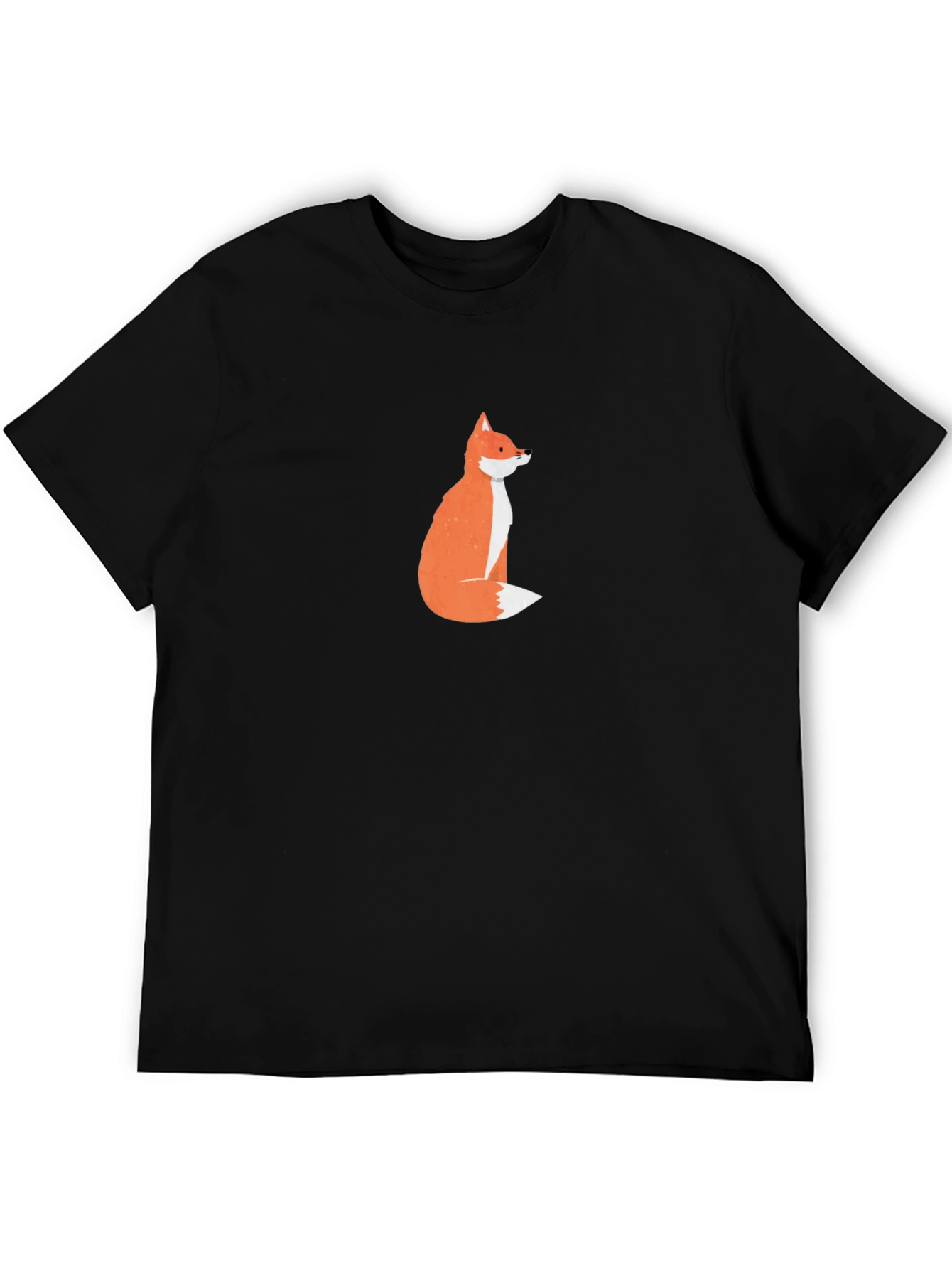 Black Fox Graphic Black Cotton T-Shirt view 5