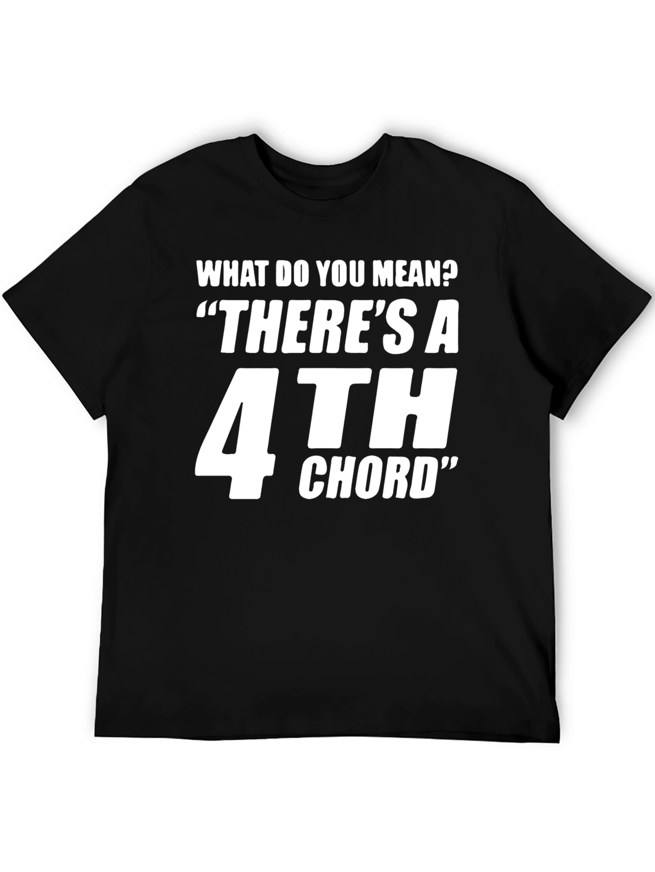 Black 4th Chord Musician T-Shirt - Black view 5