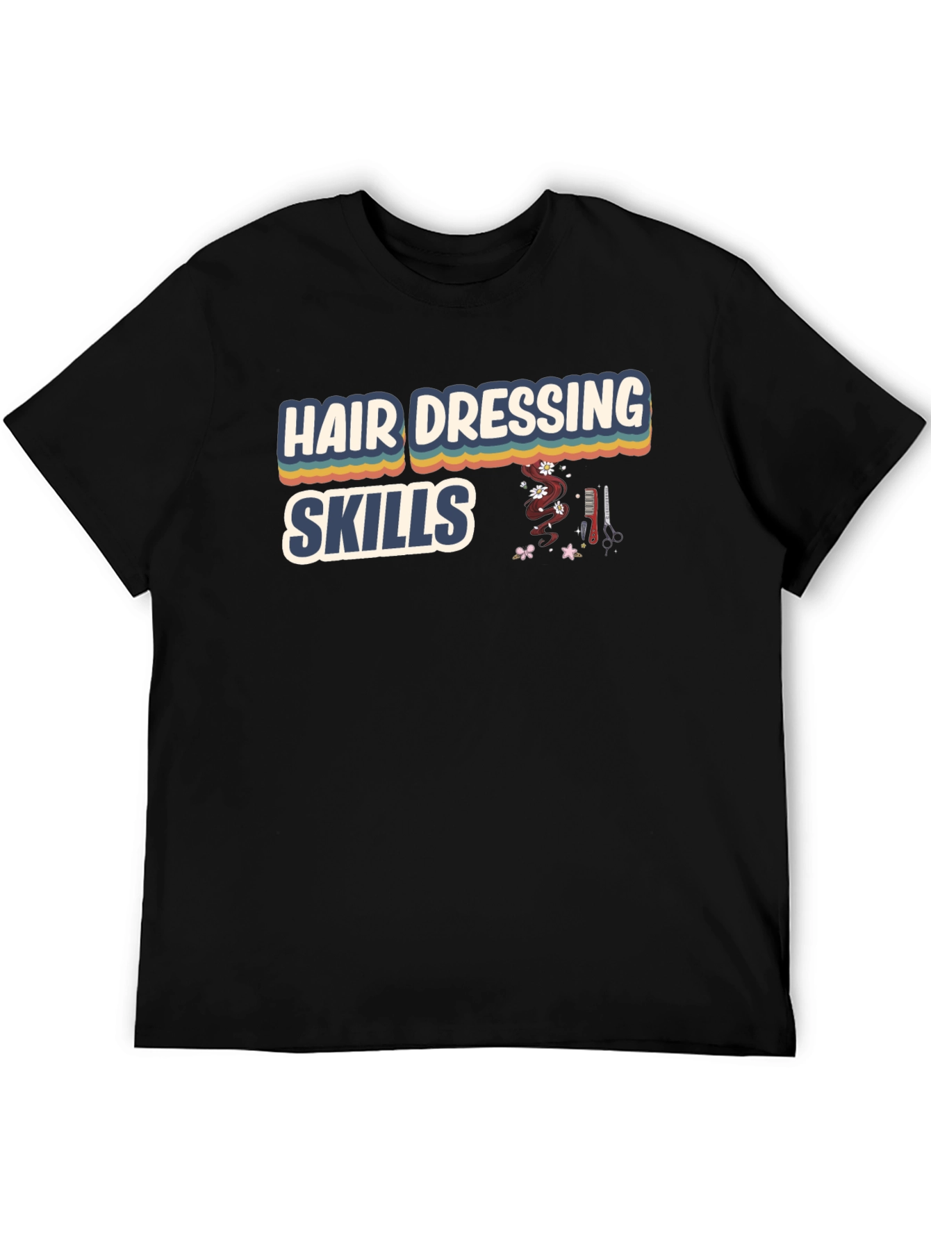Black Hairdressing Skills Graphic T-Shirt view 5