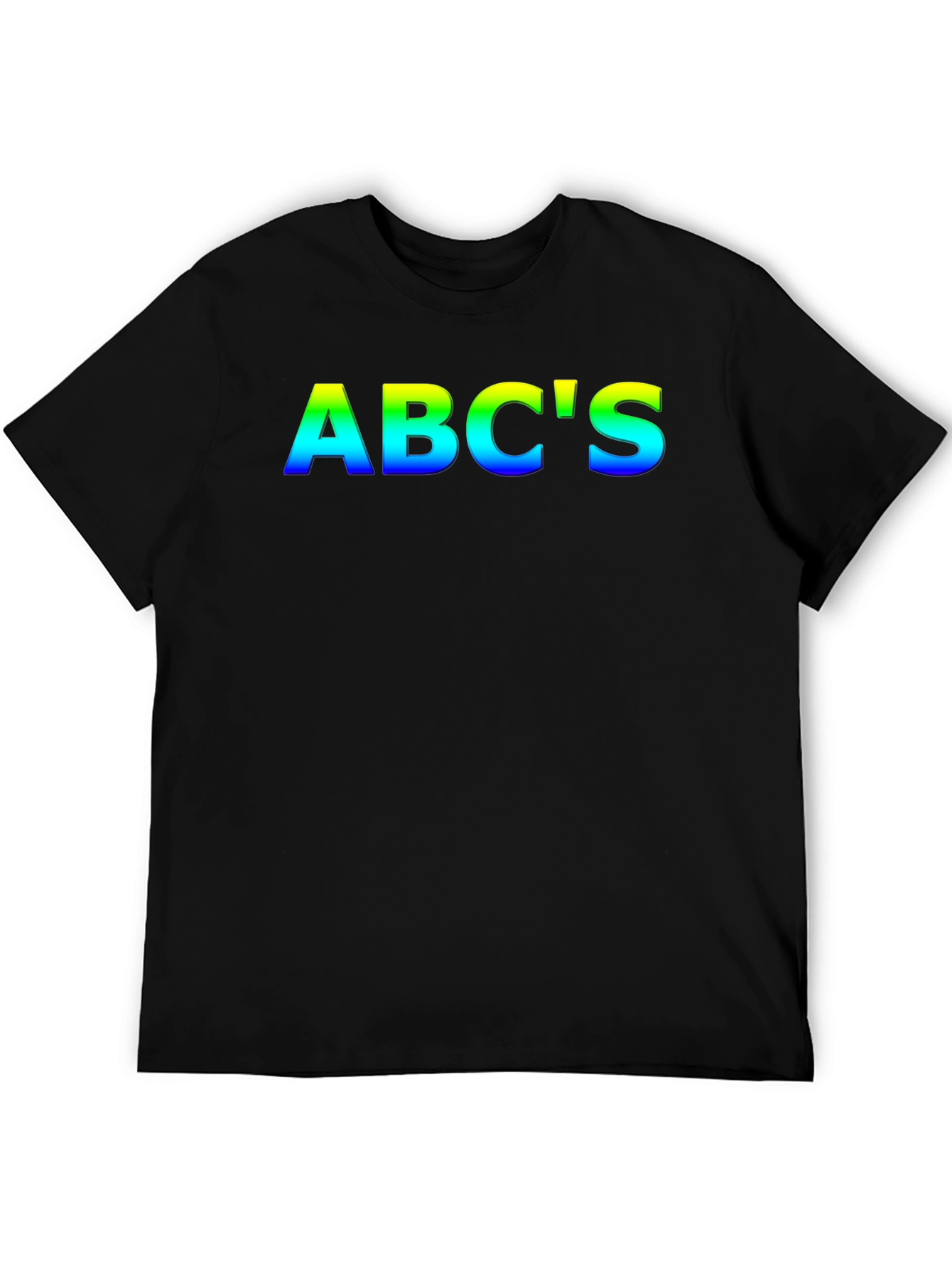 Black Rainbow ABC's Black T-Shirt view 5