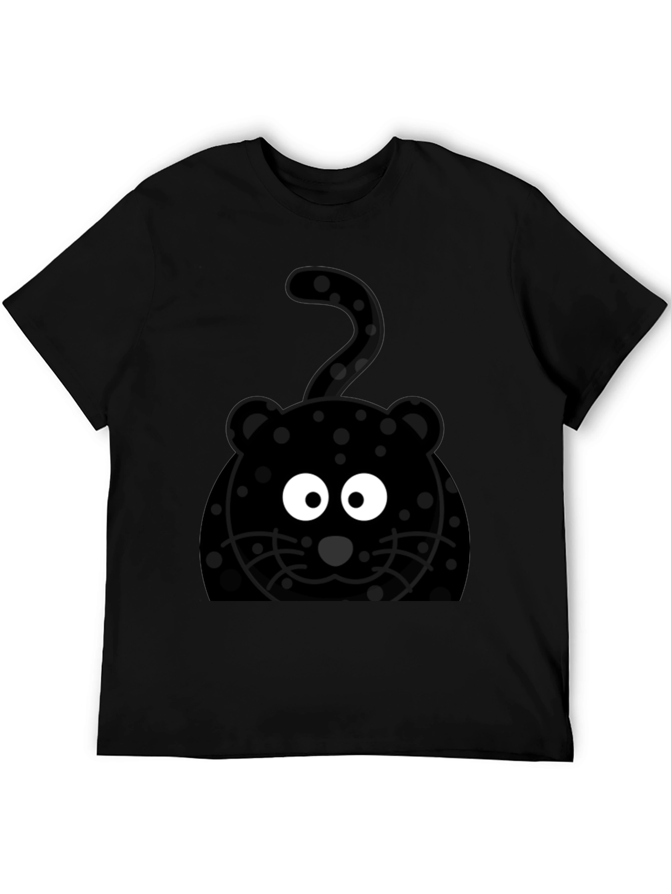 Black Fun Black Cat T-Shirt - Whimsical Design view 5