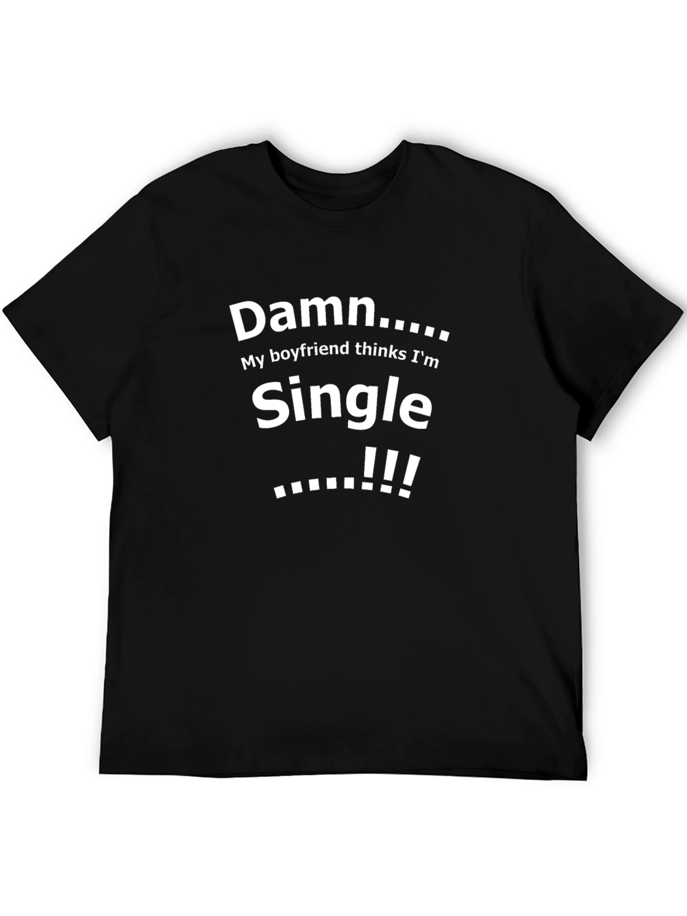 Black Funny Single Awareness Graphic Tee view 5