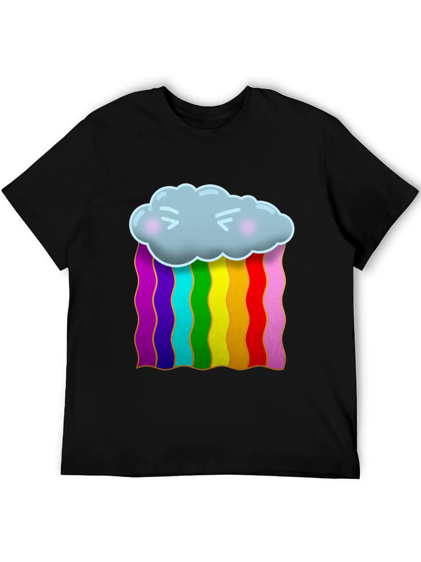 Black Rainbow Cloud Graphic T-Shirt view 5