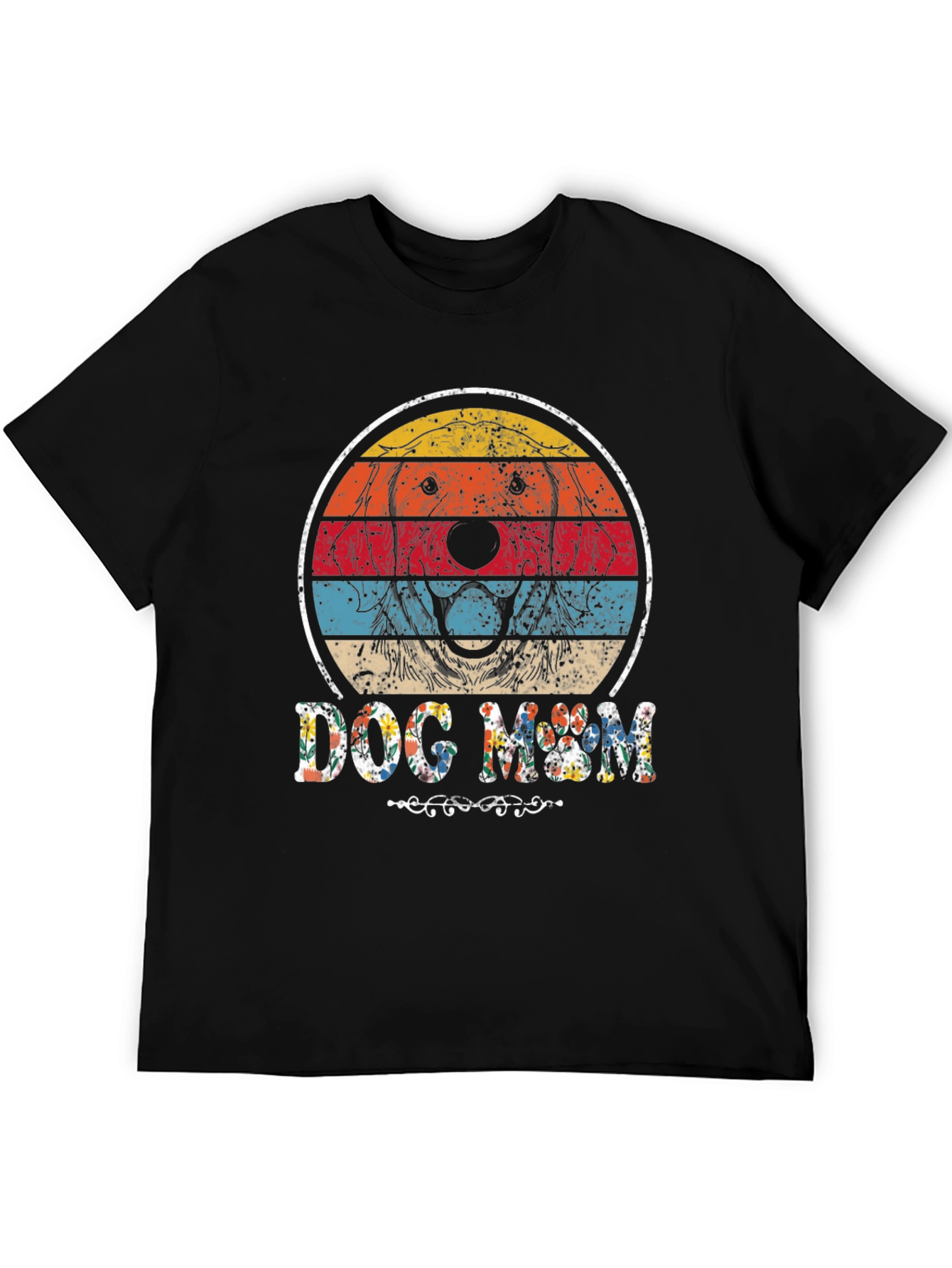 Black Dog Mom Retro Graphic Tee view 5