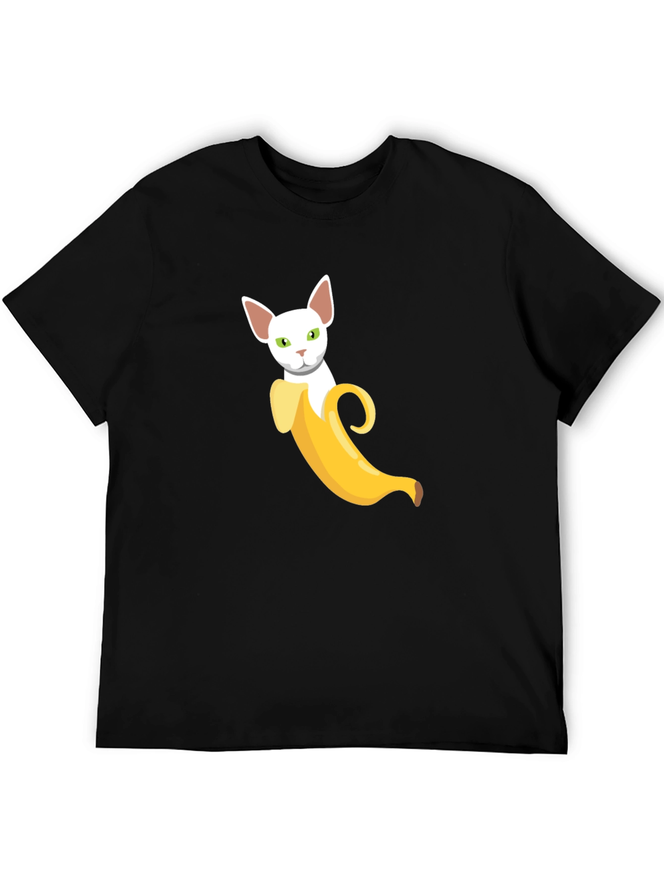 Black Banana Cat Graphic Tee - Quirky, Comfy view 5