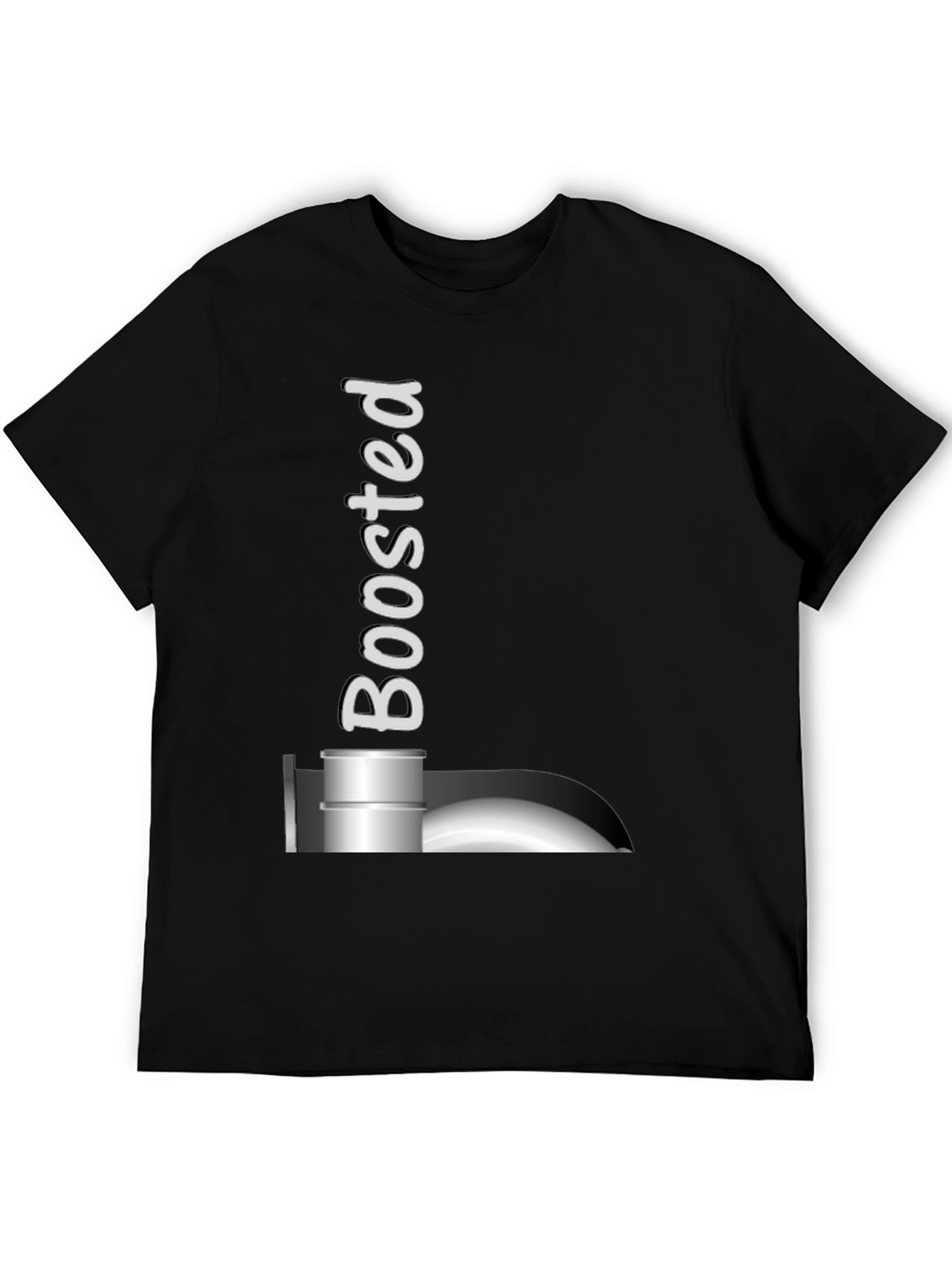 Black Boosted Black T-Shirt: Turbocharged Style! view 5