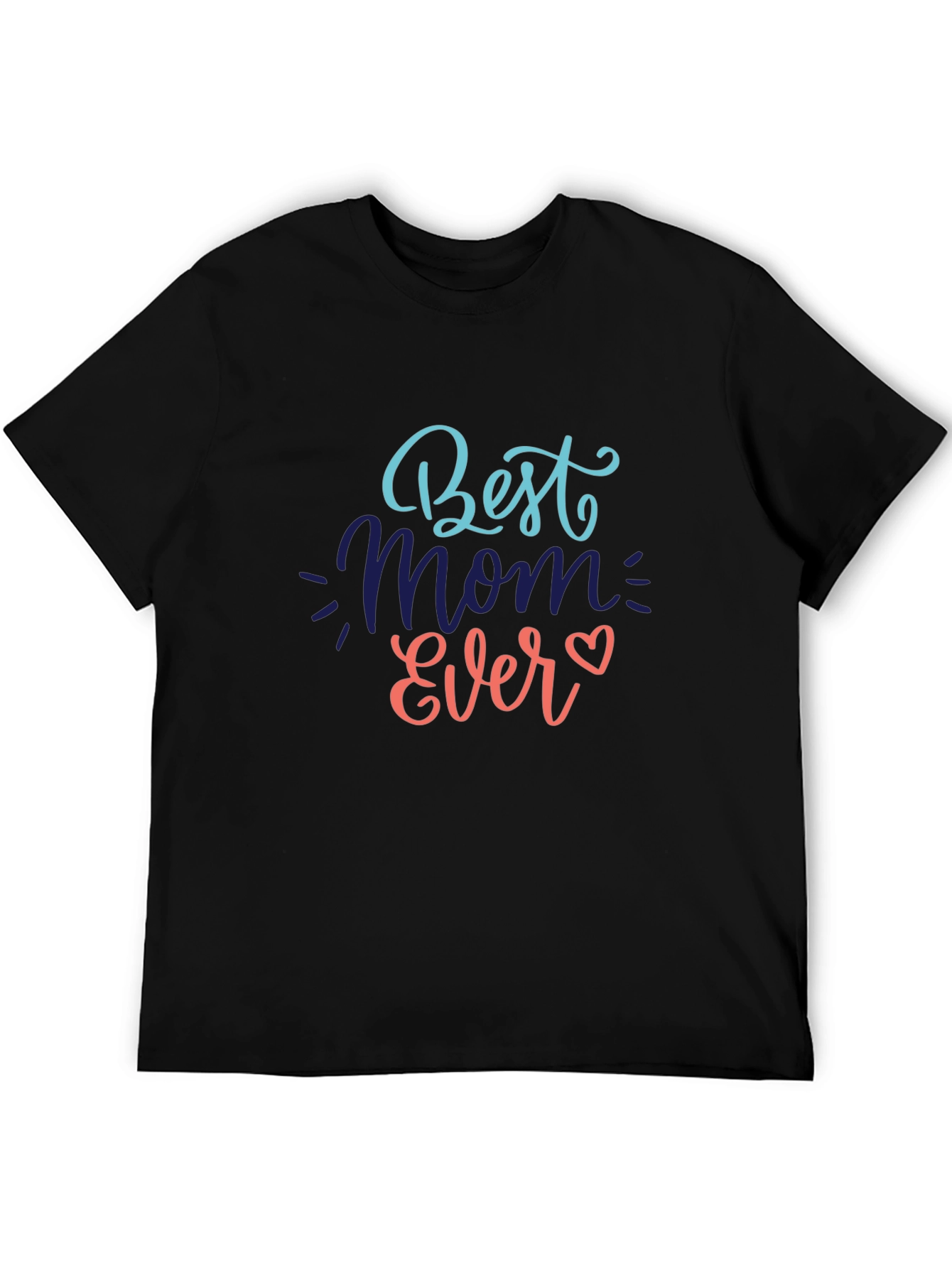 Black Best Mom Ever Graphic T-Shirt view 5