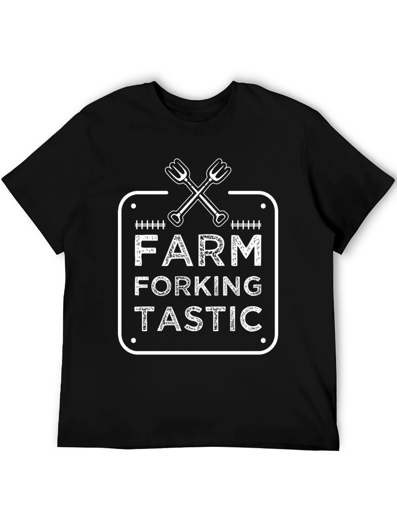 Black Farm Forking Tastic Graphic Tee - Black view 5
