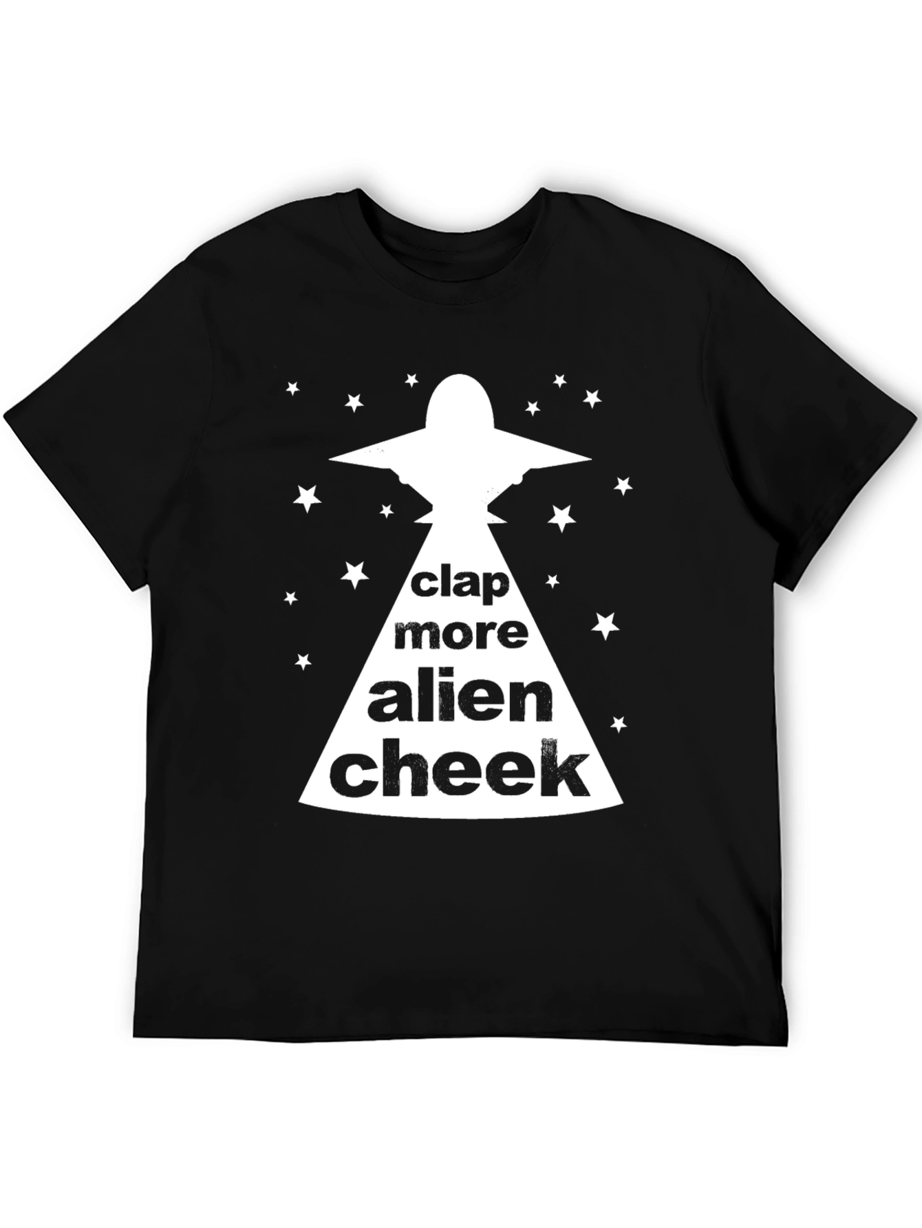 Black Clap More Alien Cheek Graphic Tee view 5