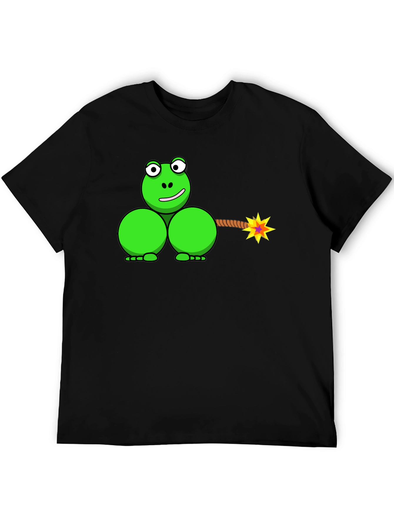 Black Funny Frog Bomb T-Shirt - Explosive Humor! view 5