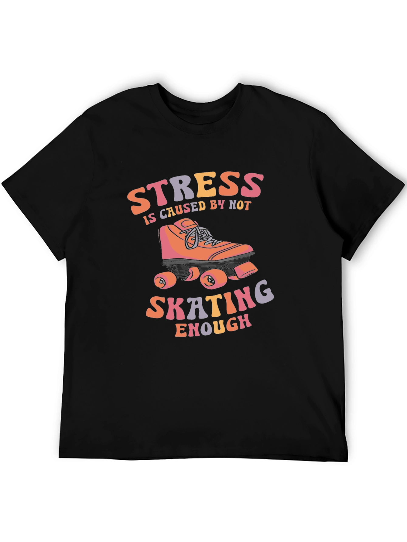 Black Stress Caused by Not Skating Enough T-Shirt view 5