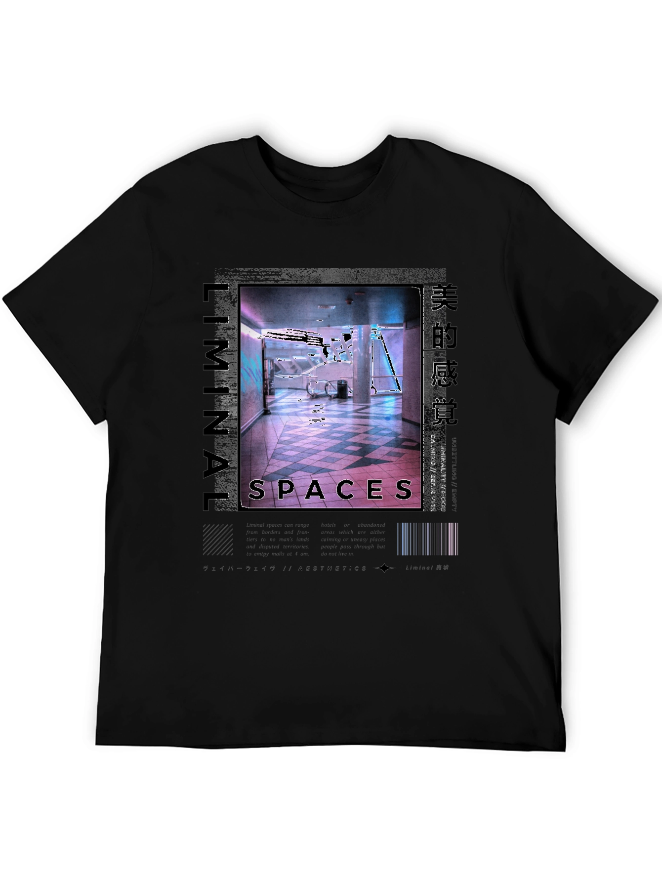 Black Liminal Spaces Graphic Tee - Black Urban Style view 5