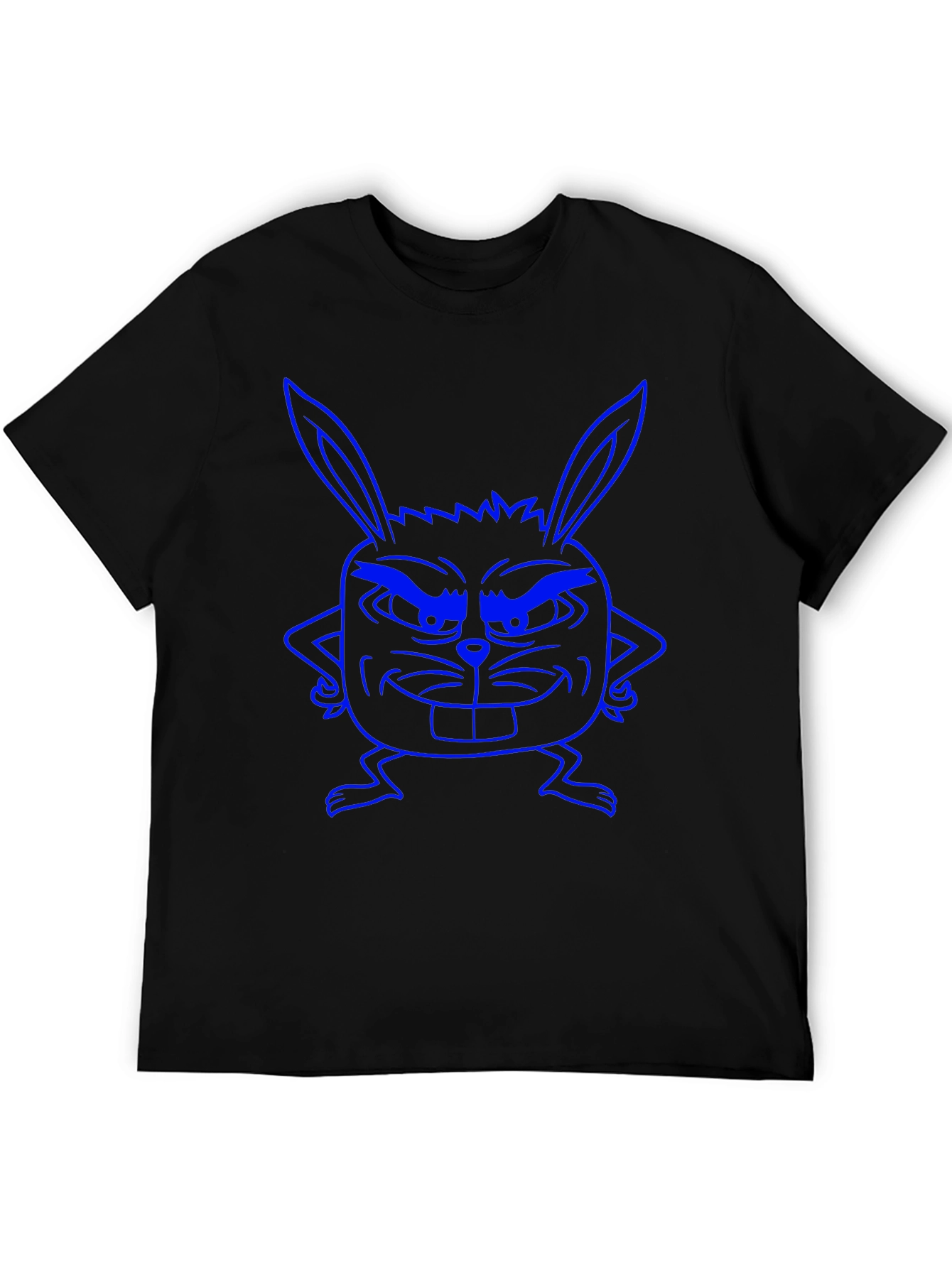 Black Funny Bunny Graphic Tee - Black view 5